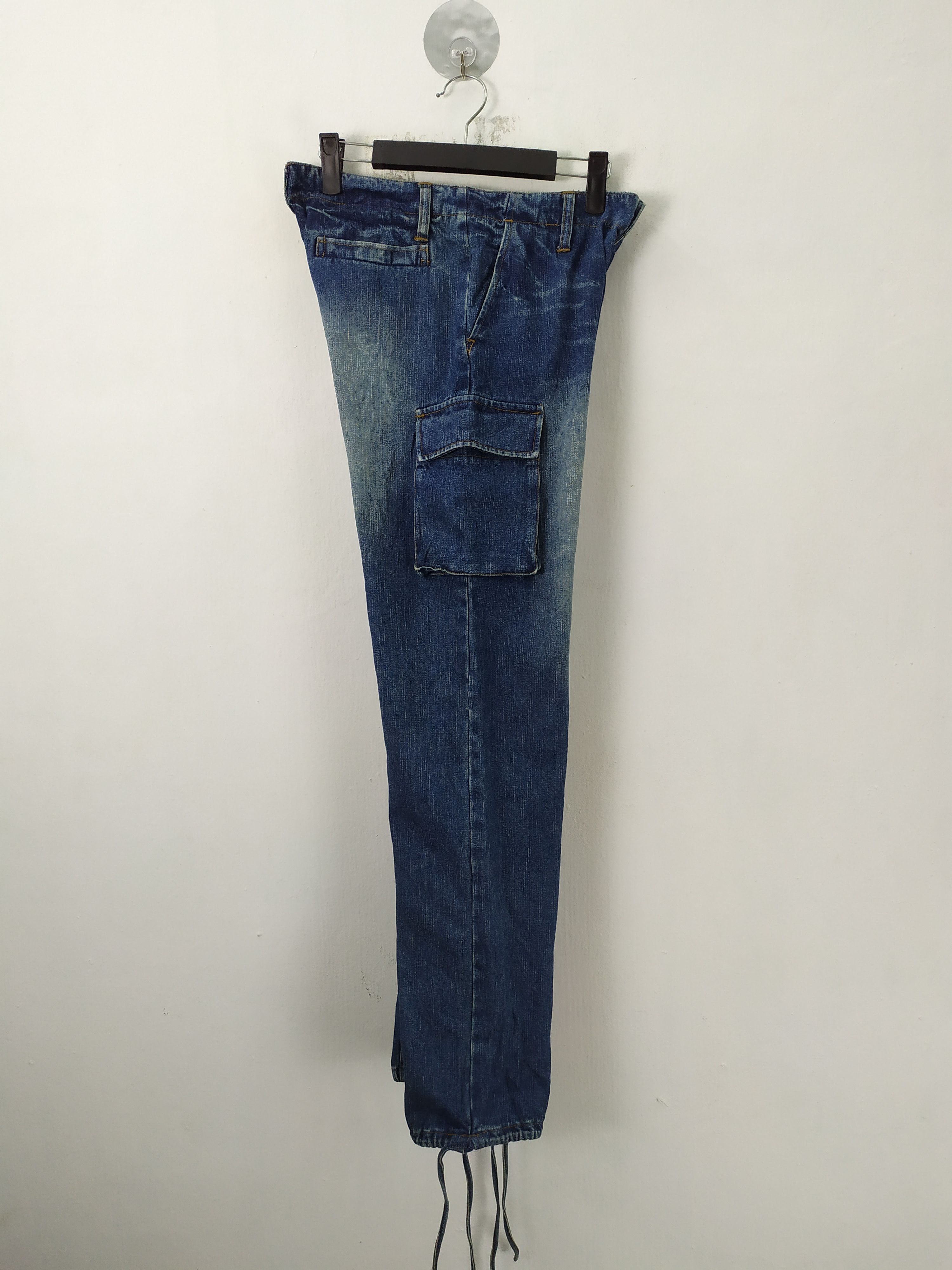 Japanese Brand × Jean BANG BEER JEANS DENIM CARGO PANTS Size US 27 - 9 Thumbnail