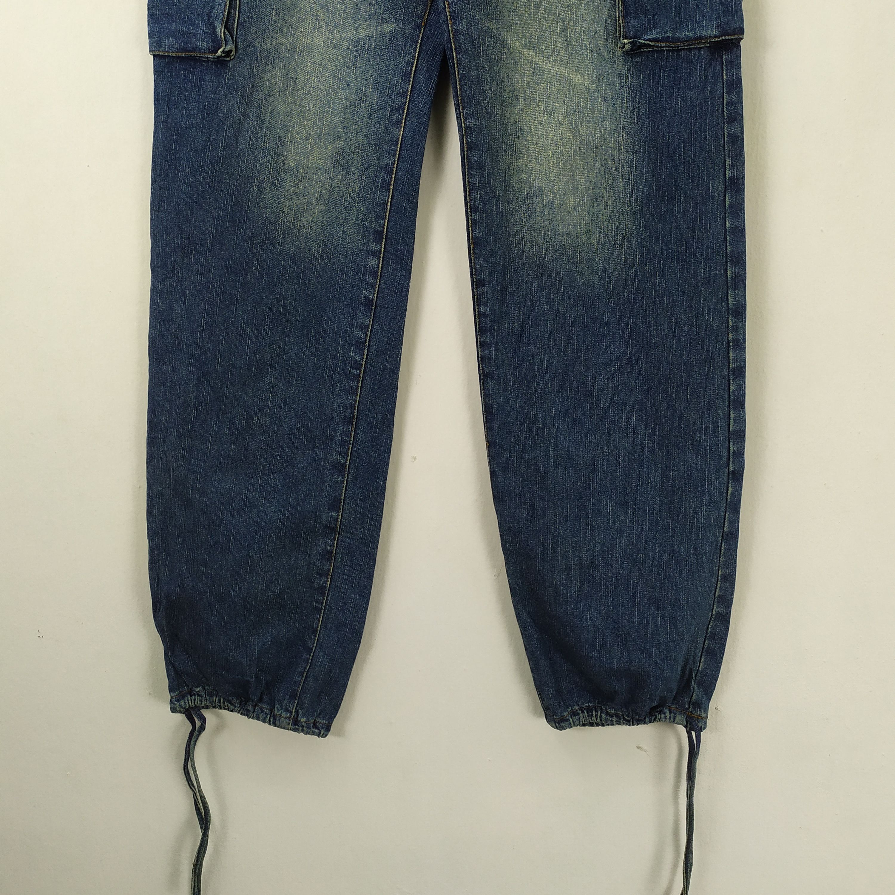 Japanese Brand × Jean BANG BEER JEANS DENIM CARGO PANTS Size US 27 - 6 Thumbnail