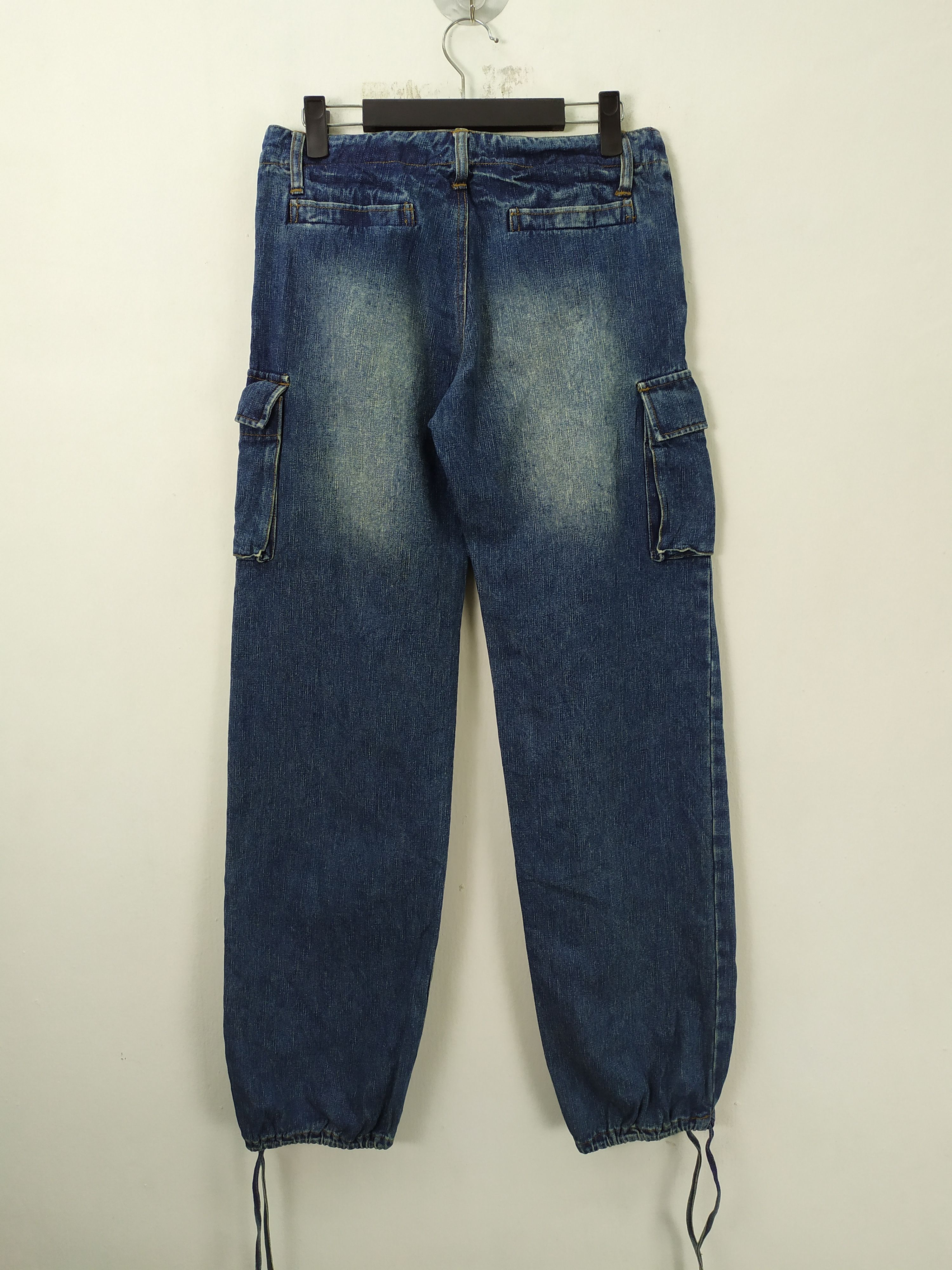 Japanese Brand × Jean BANG BEER JEANS DENIM CARGO PANTS Size US 27 - 12 Thumbnail