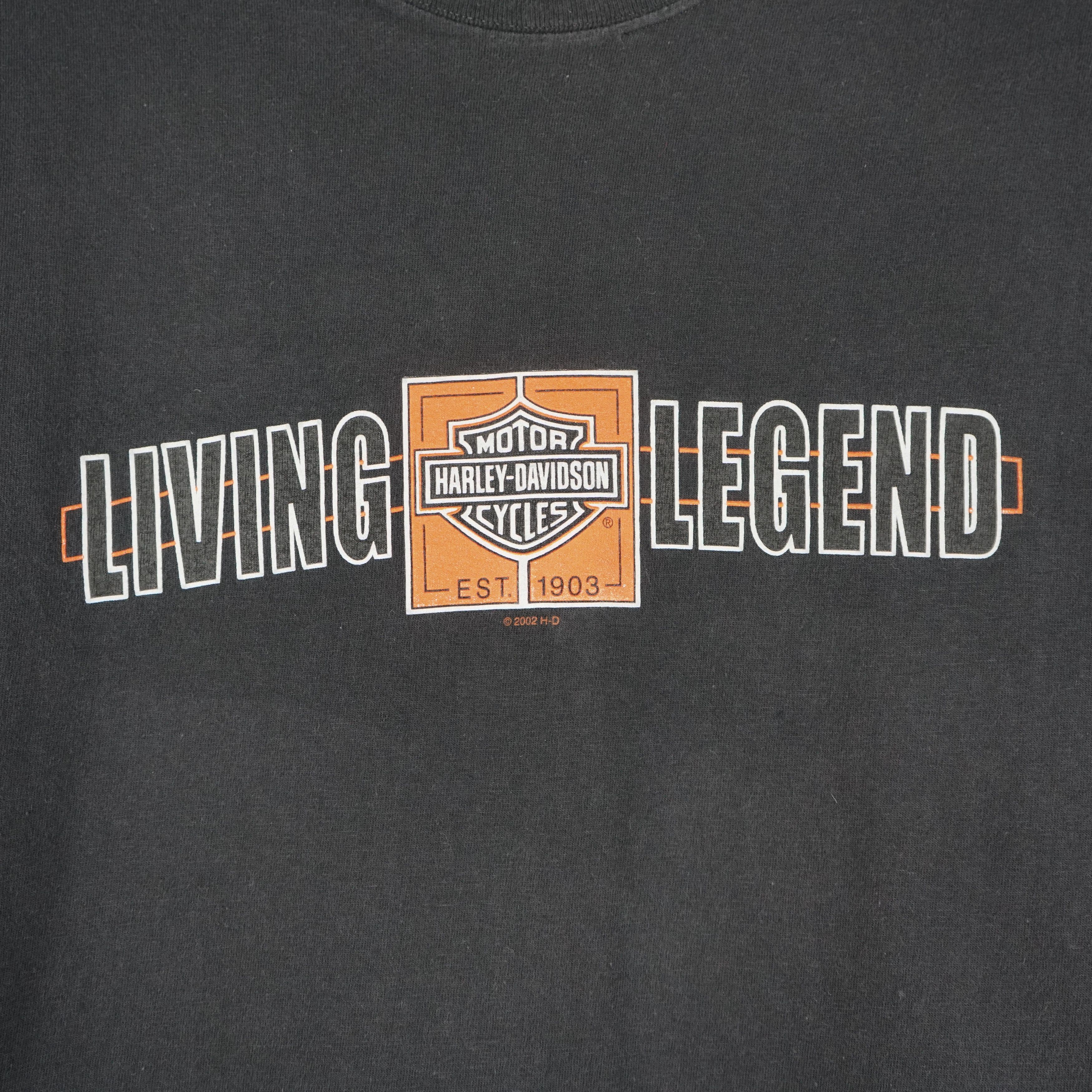 Harley Davidson × Vintage 2002 Harley-Davidson t-shirt Living Legend Size US XL / EU 56 / 4 - 2 Thumbnail
