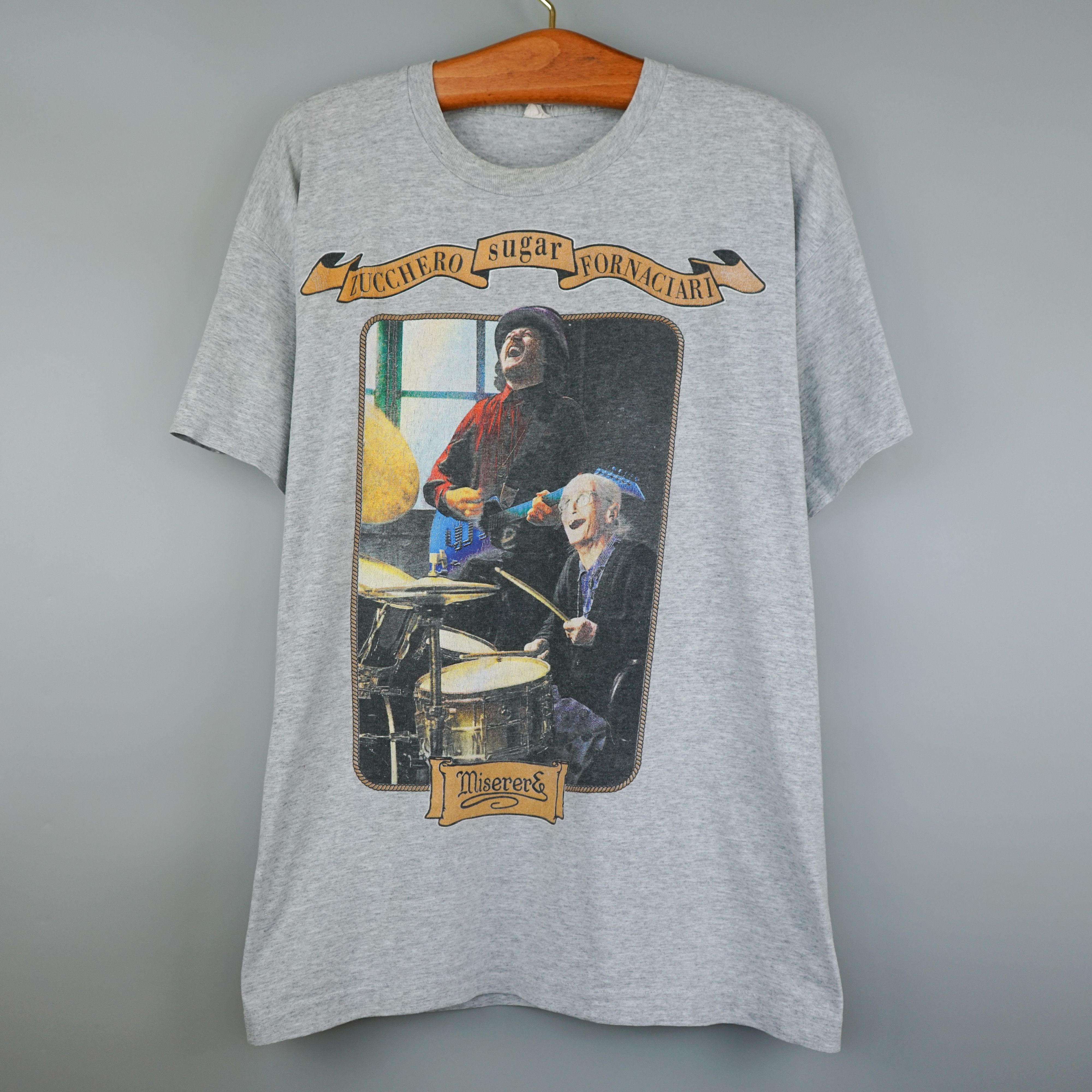 Band Tees × Vintage vintage zucchero t shirt 1991 Miserere like Pavarotti Size US XL / EU 56 / 4 - 1 Thumbnail