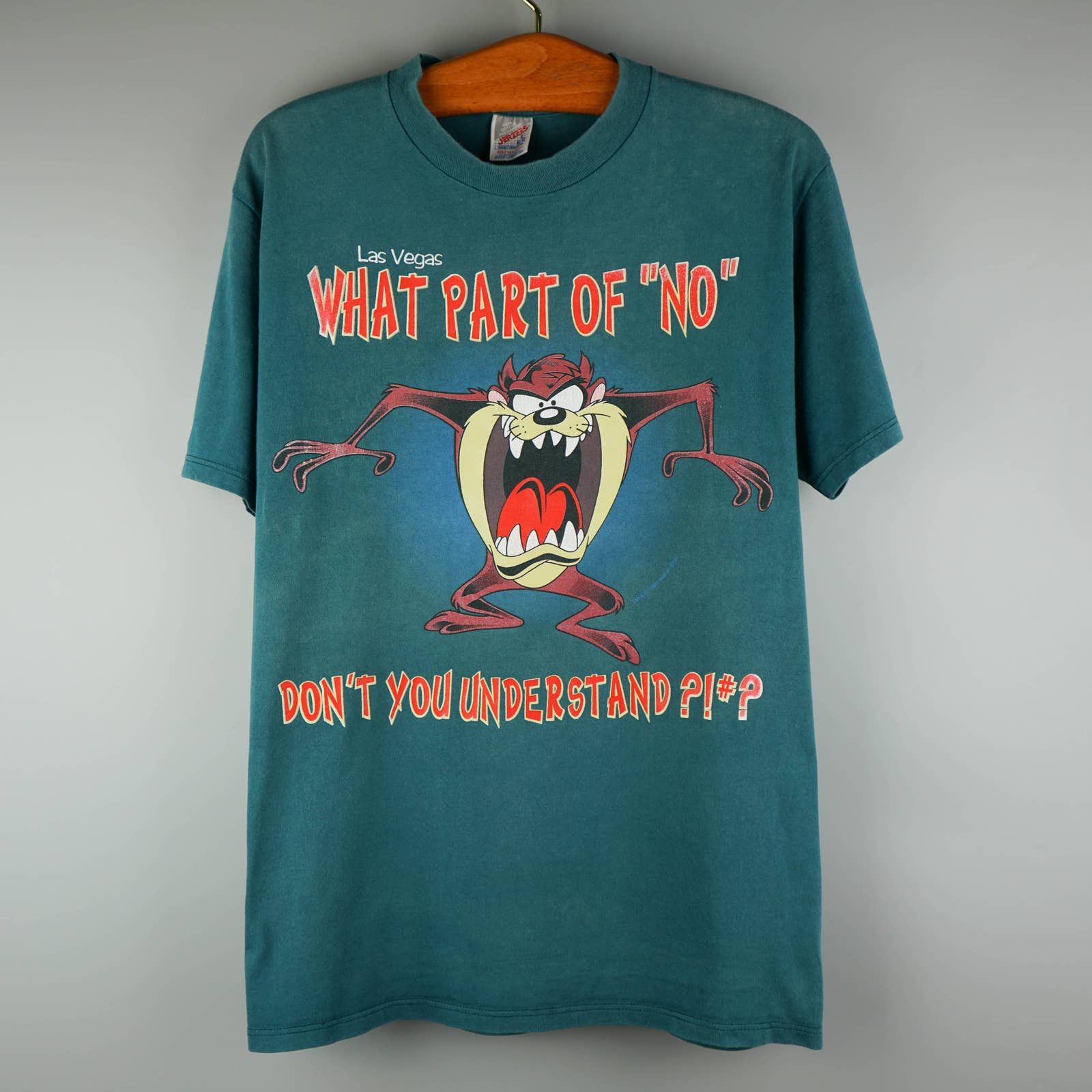 Cartoon Network × Vintage × Warner Bros Vintage Tasmanian Devil T-Shirt What Part Of No?! Distressed Size US L / EU 52-54 / 3 - 1 Thumbnail