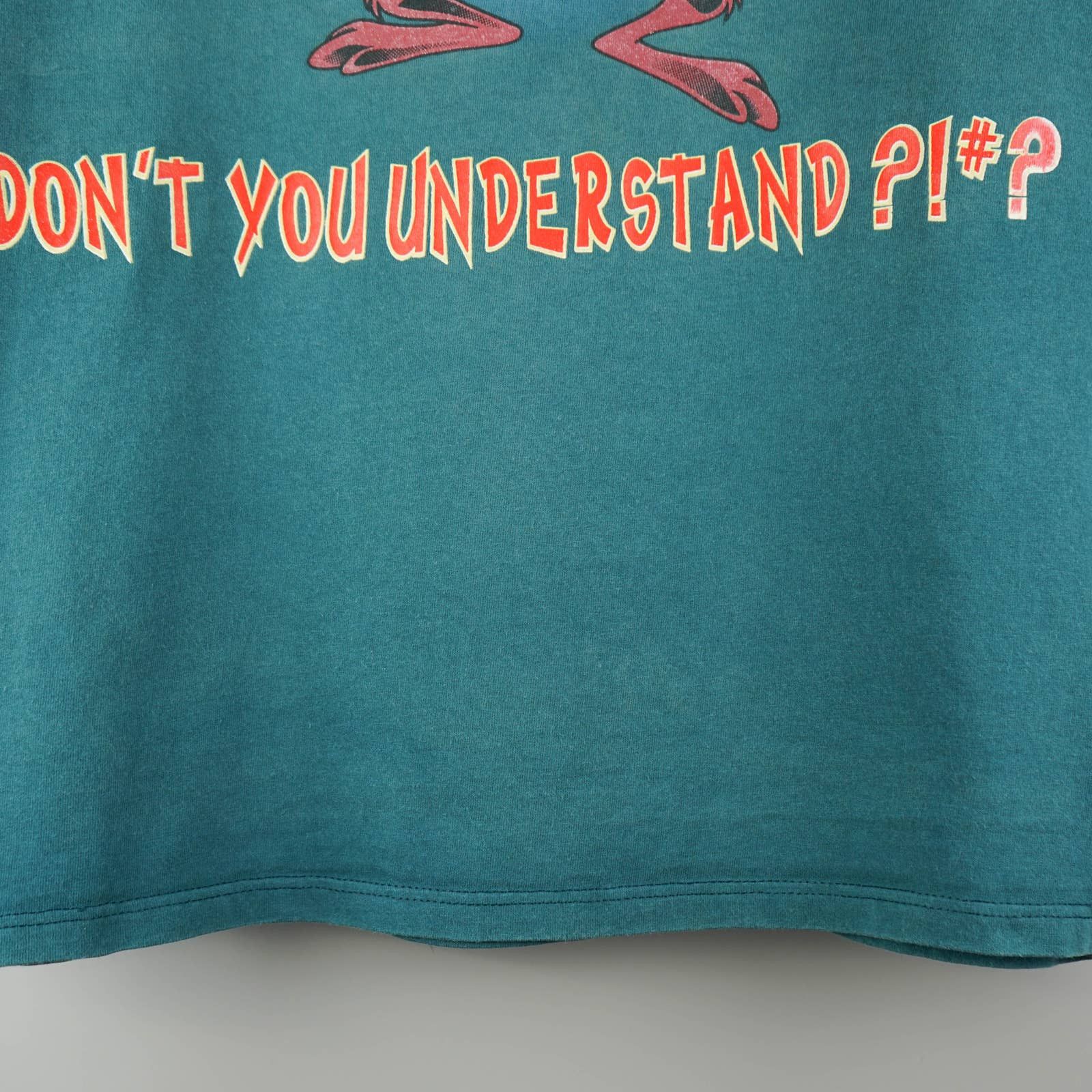 Cartoon Network × Vintage × Warner Bros Vintage Tasmanian Devil T-Shirt What Part Of No?! Distressed Size US L / EU 52-54 / 3 - 3 Thumbnail