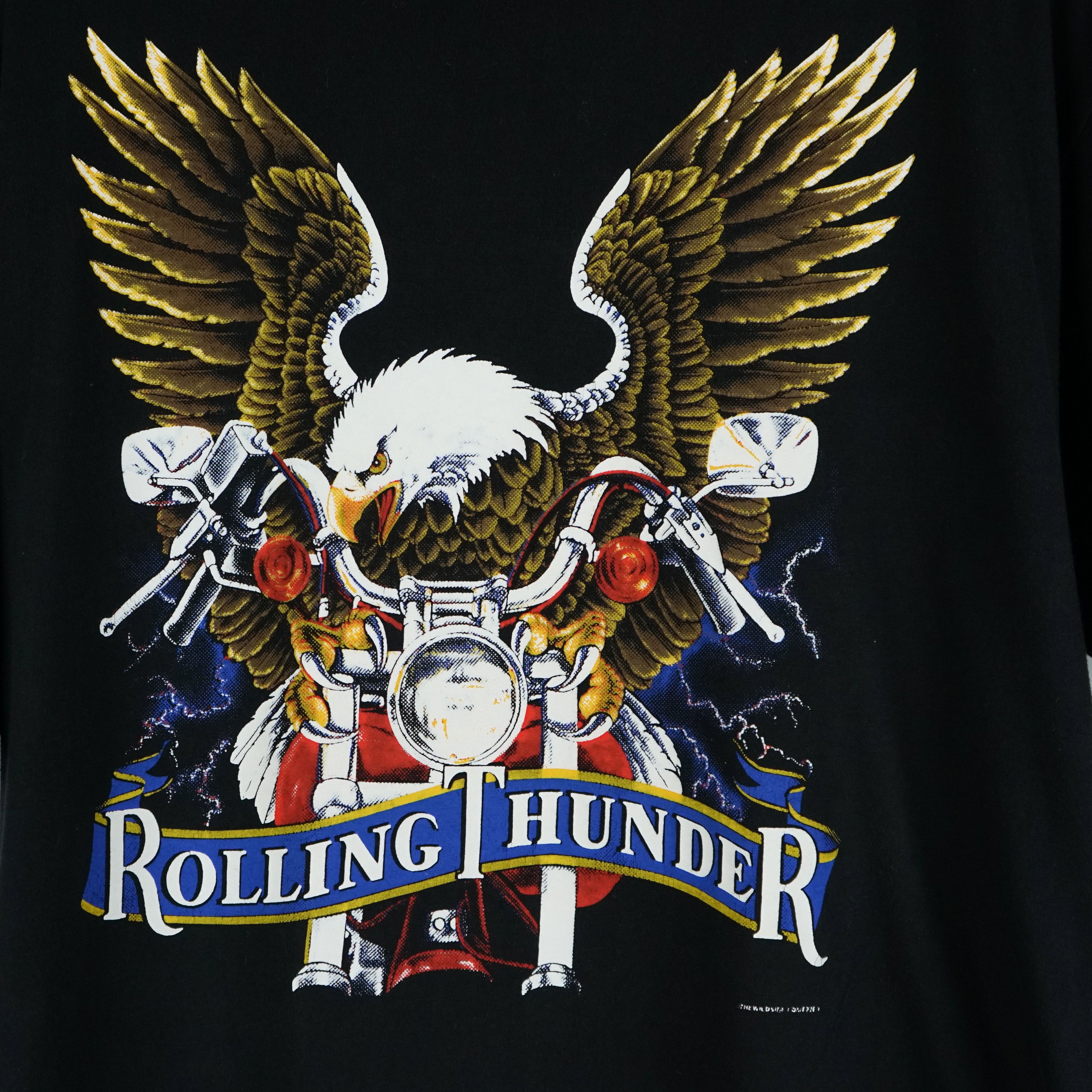 Harley Davidson × Vintage 90s Rolling Thunder t-shirt Size US XL / EU 56 / 4 - 2 Thumbnail