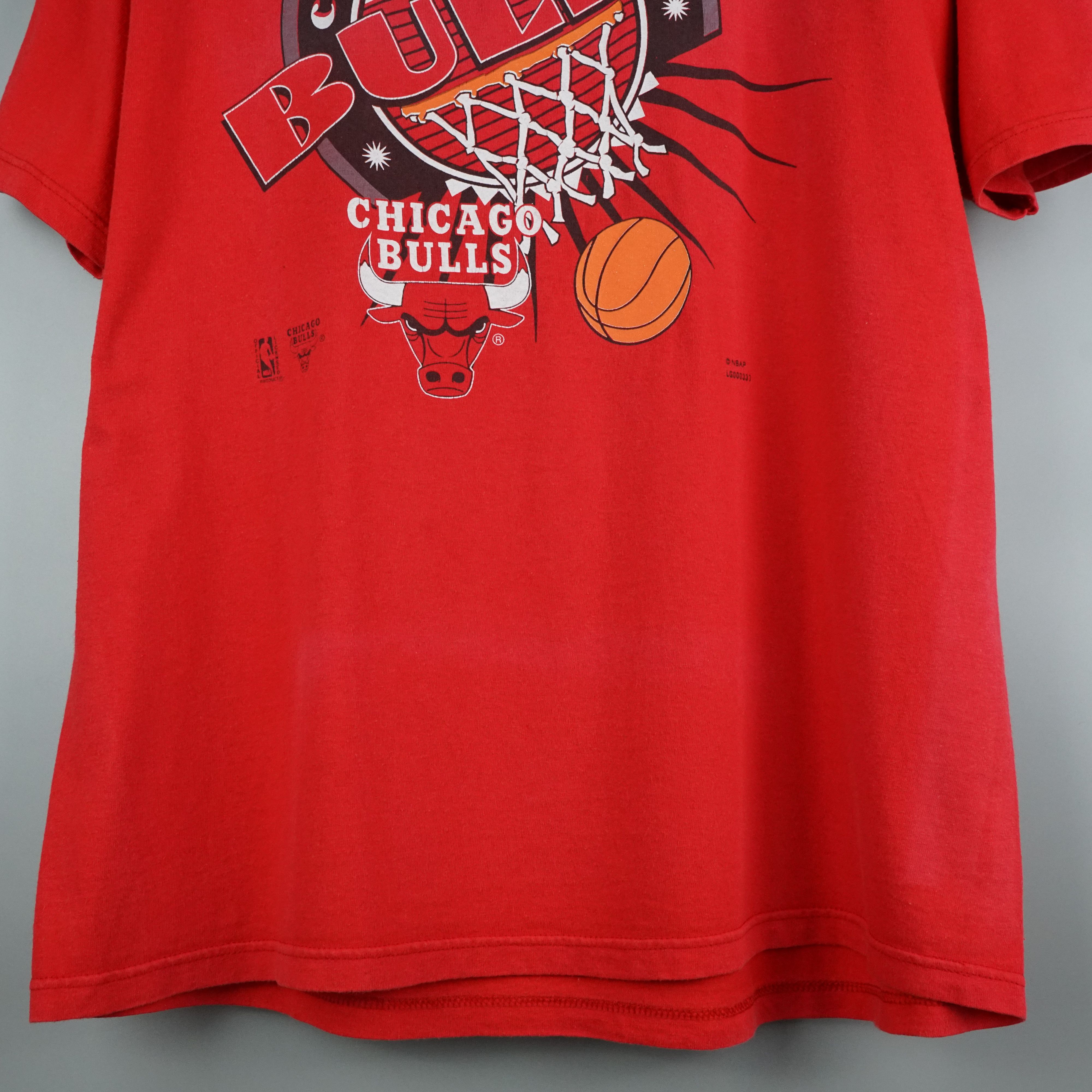 NBA × Vintage 1990s Chicago Bulls t-shirt Size US XL / EU 56 / 4 - 3 Thumbnail