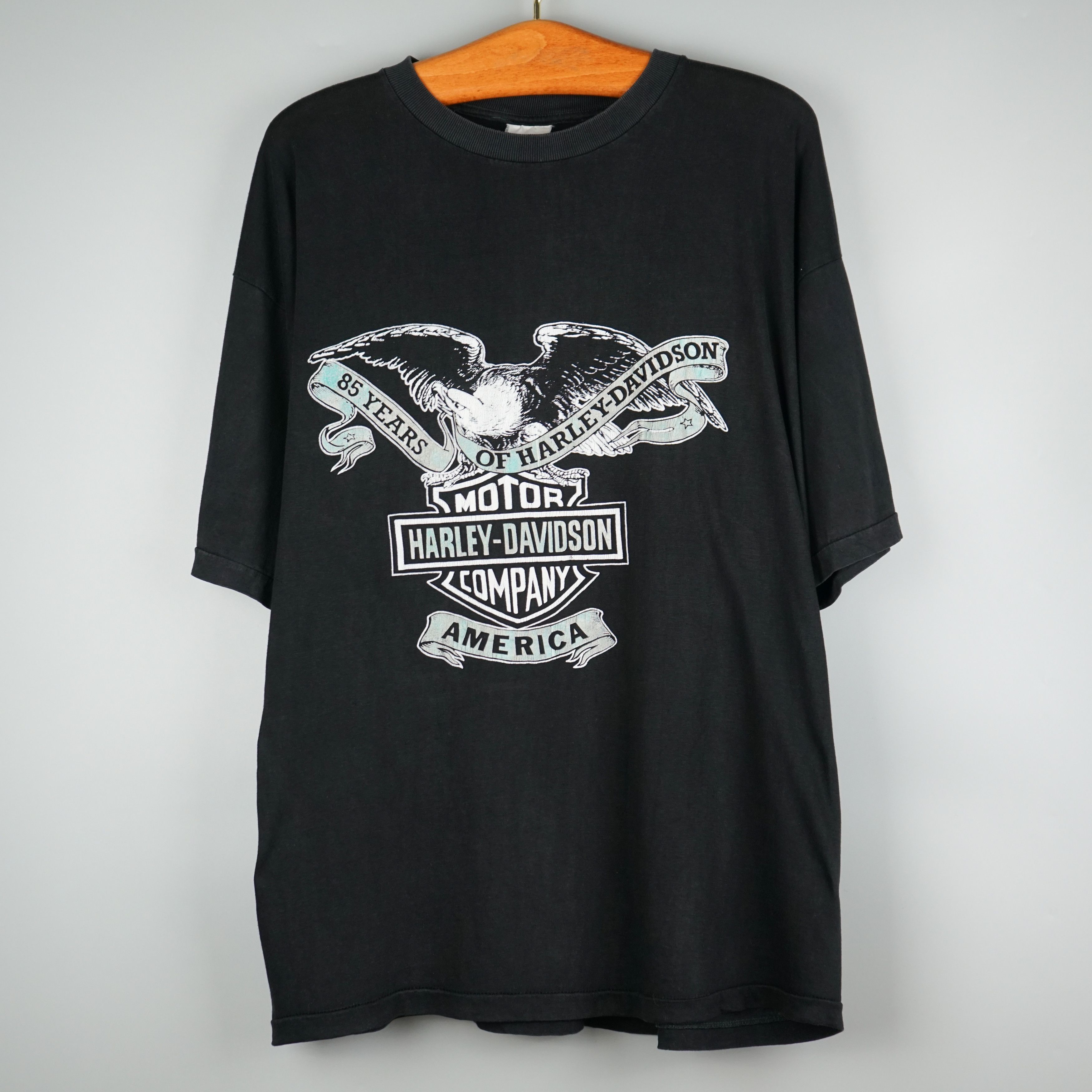 Harley Davidson × Vintage 1990s Harley Davidson America t-shirt Size US XXL / EU 58 / 5 - 1 Thumbnail