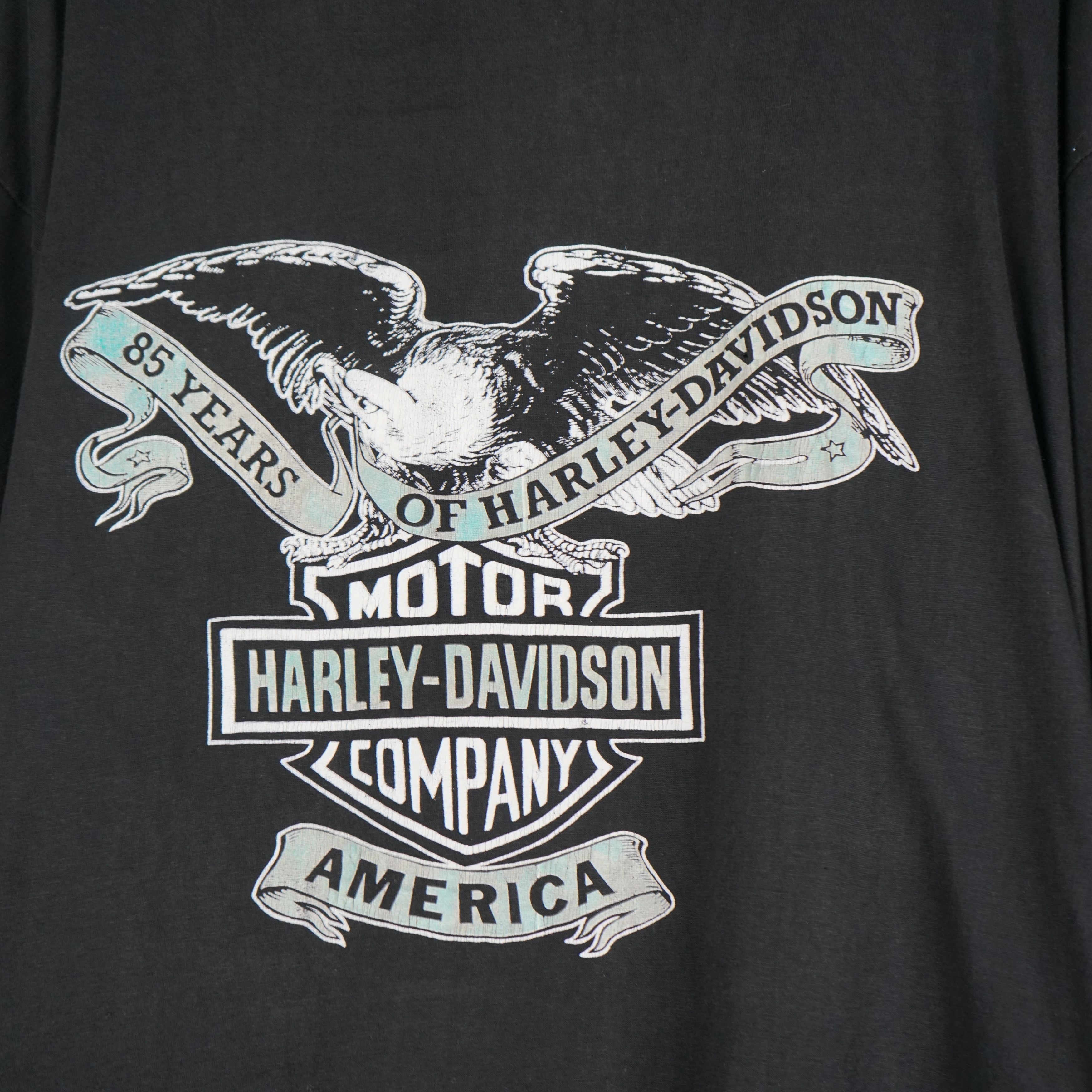 Harley Davidson × Vintage 1990s Harley Davidson America t-shirt Size US XXL / EU 58 / 5 - 2 Thumbnail