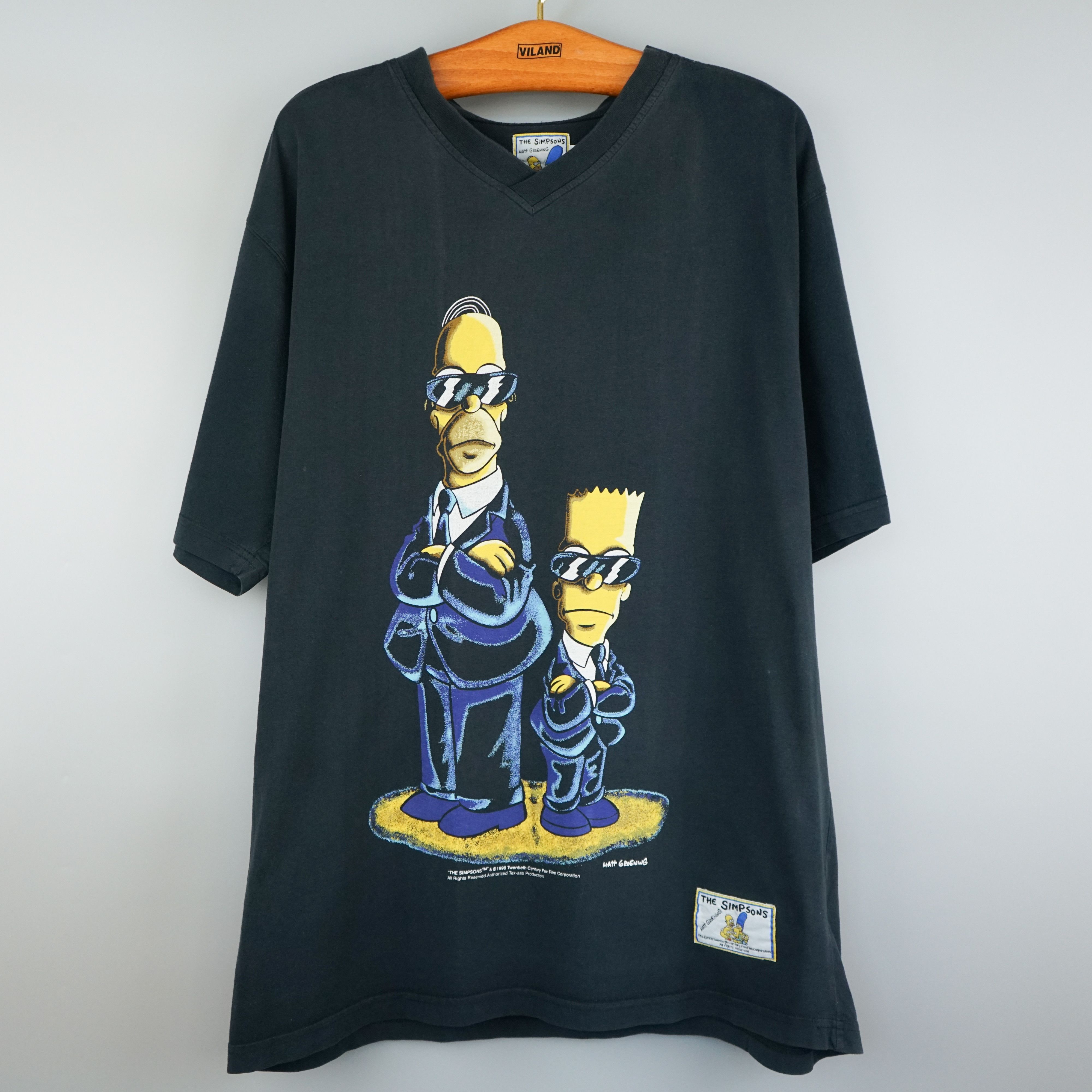 Cartoon Network × The Simpsons × Vintage vintage Homer and Bart Simpson FBI t shirt 1998 Size US XXL / EU 58 / 5 - 1 Thumbnail