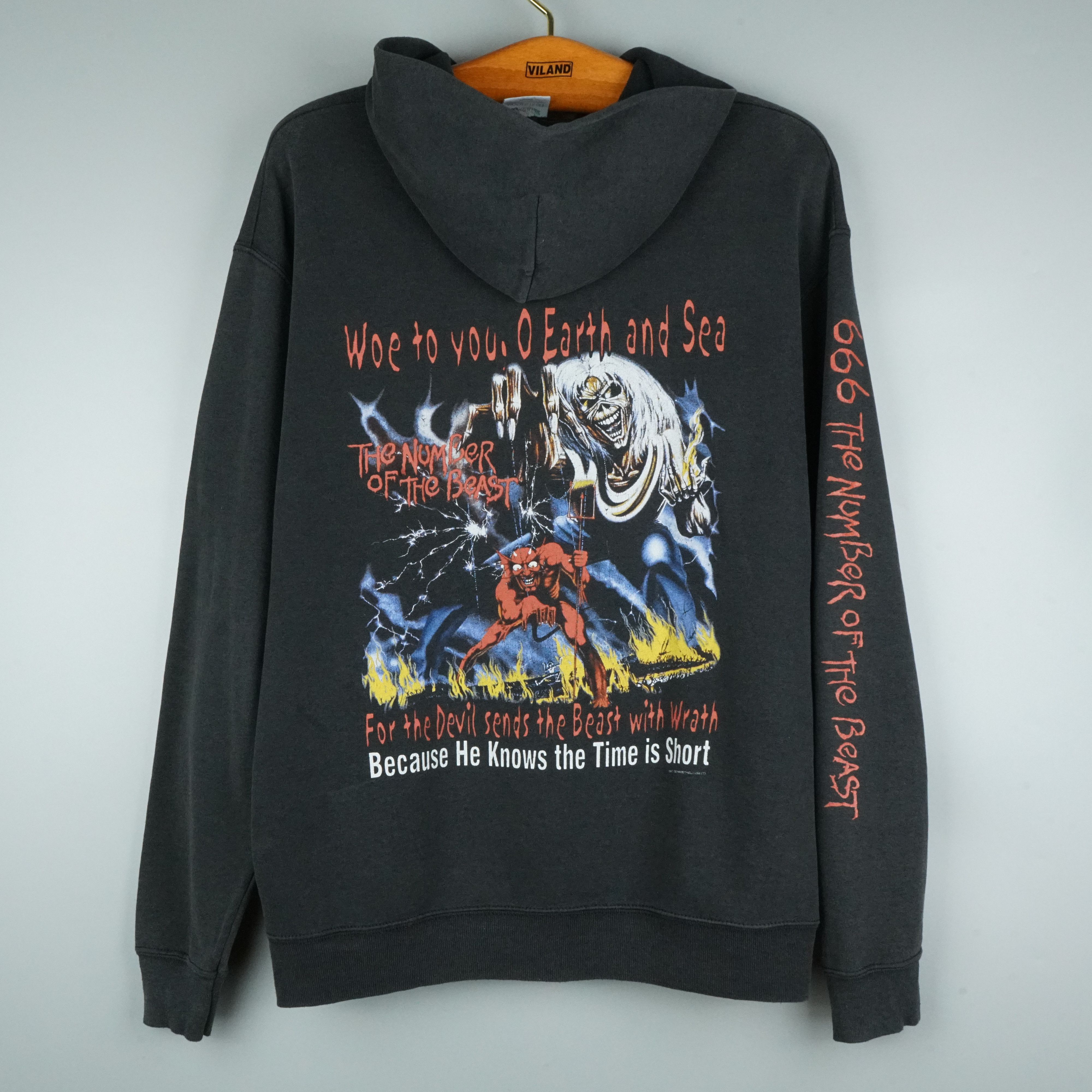 Band Tees × Vintage 2000 Iron Maiden Hoodie Number of The Beast Size US L / EU 52-54 / 3 - 1 Thumbnail
