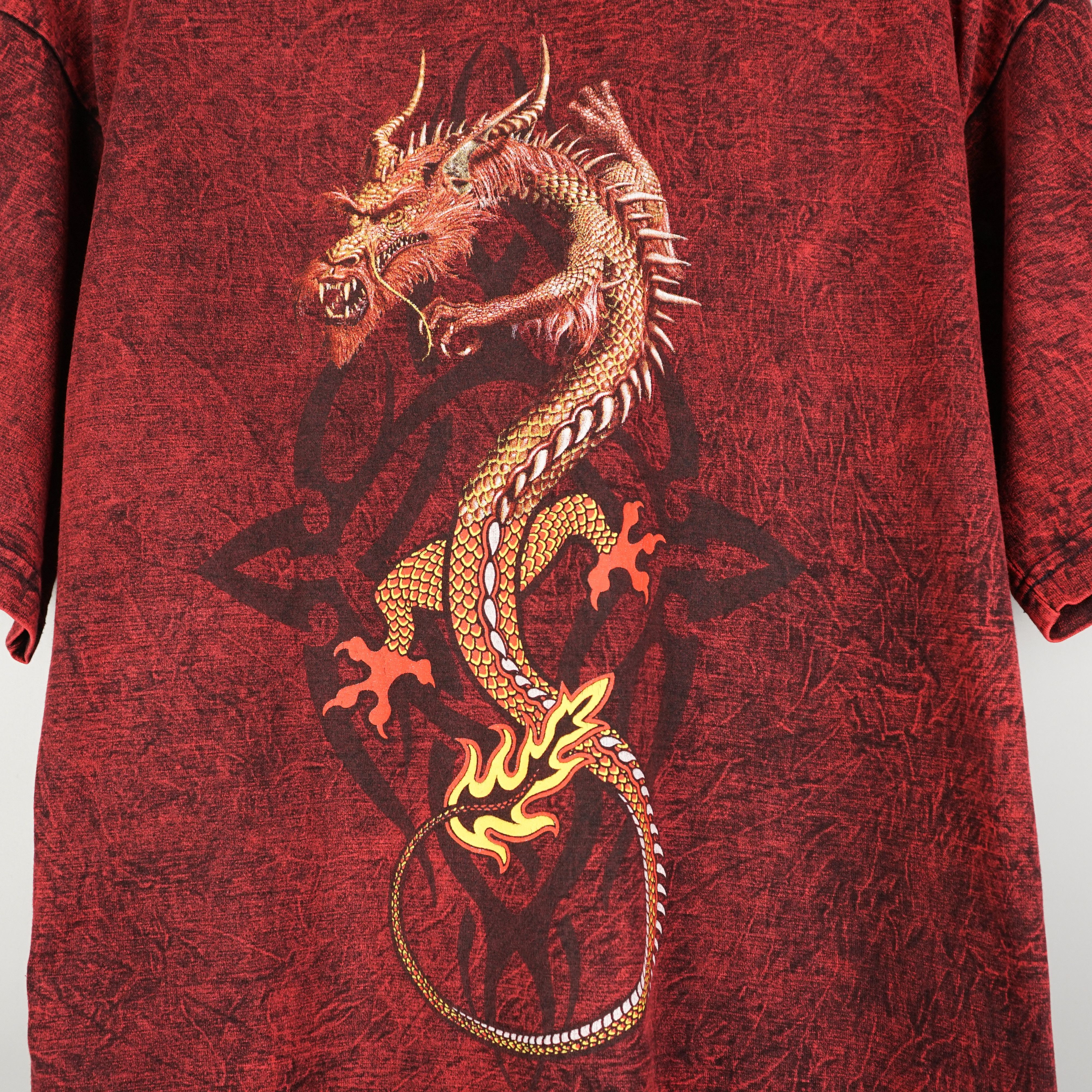 Japanese Brand × Vintage Vintage Planet Earth t shirt 1990s Dragon Size US L / EU 52-54 / 3 - 5 Thumbnail