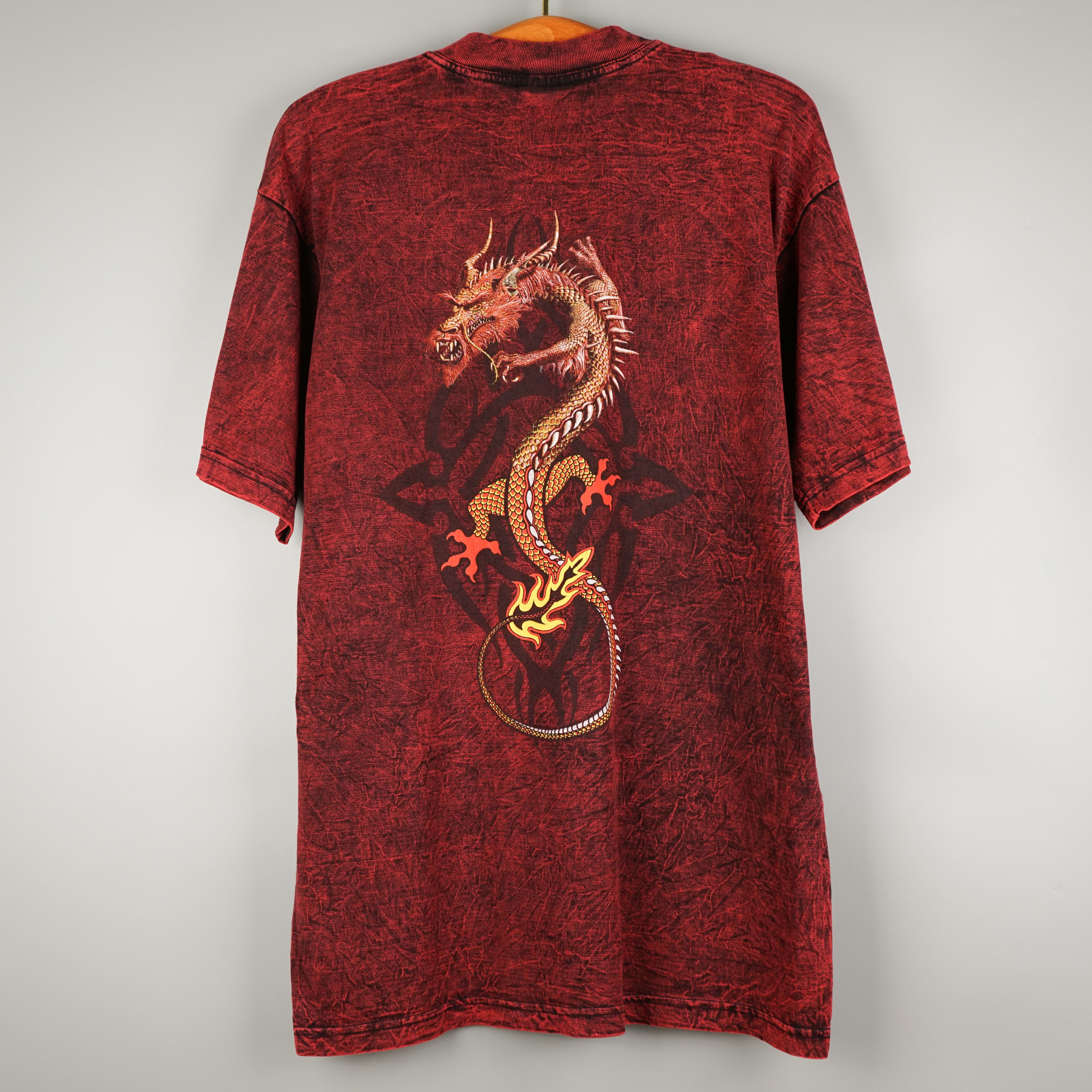 Japanese Brand × Vintage Vintage Planet Earth t shirt 1990s Dragon Size US L / EU 52-54 / 3 - 4 Thumbnail