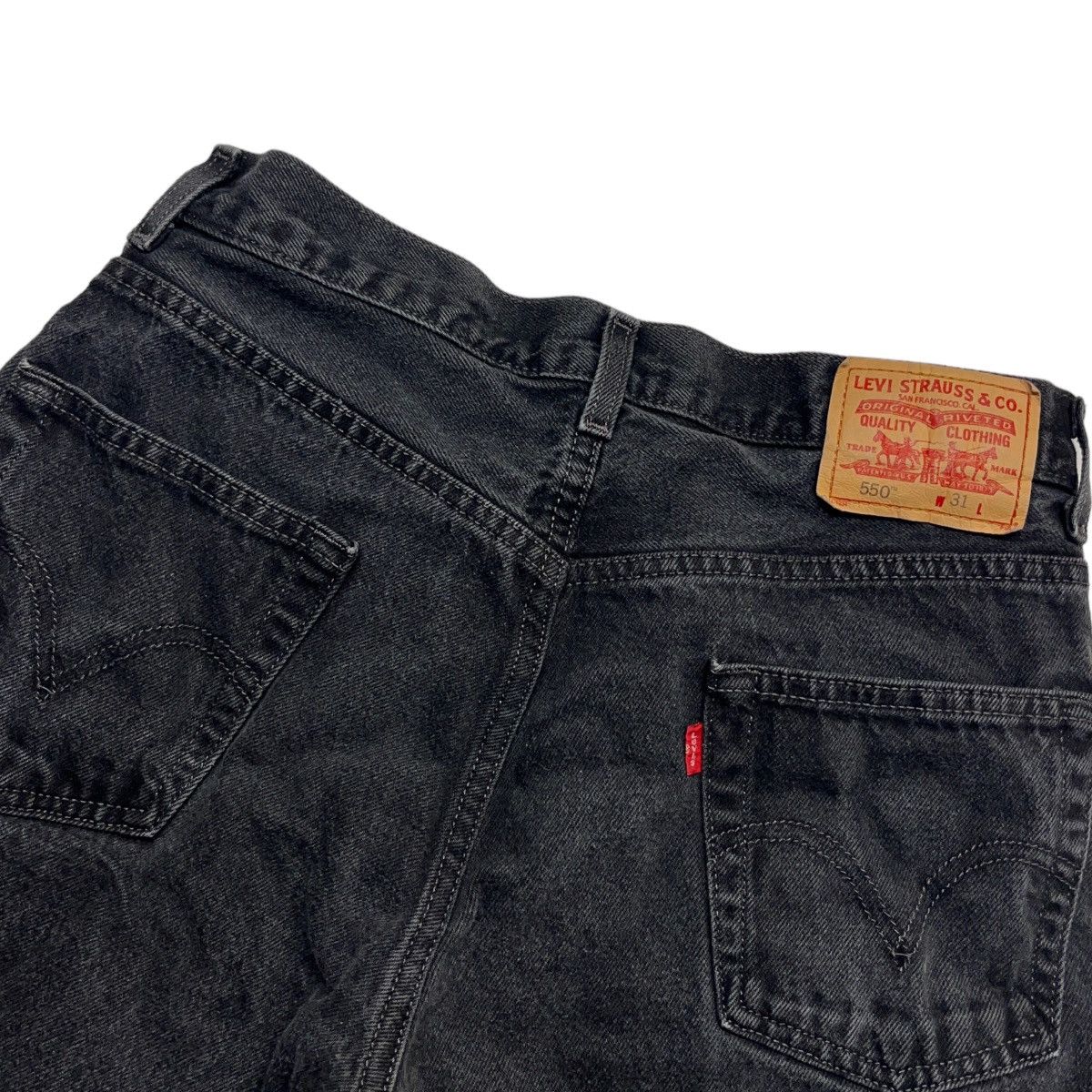 Levi's × Vintage Levis 550 Denim Shorts Black Size US 31 - 6 Thumbnail