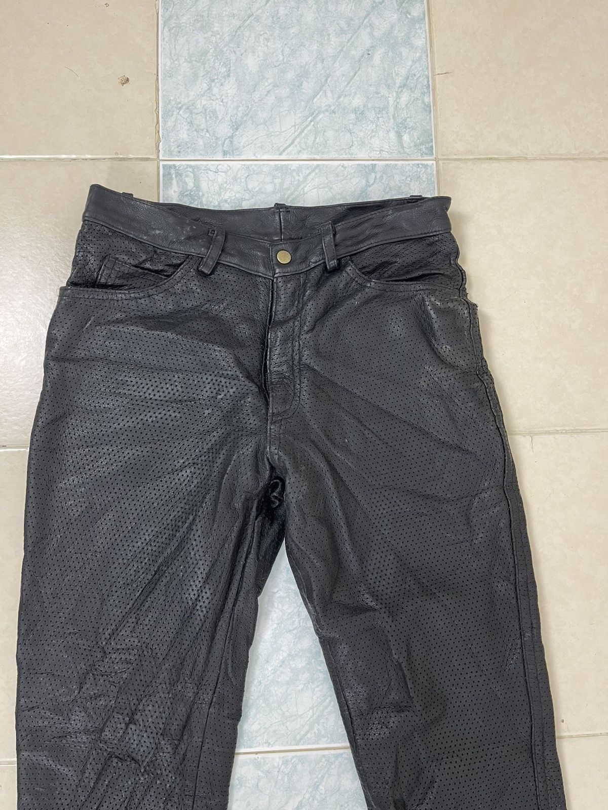 If Six Was Nine ❌MUST GONE❌ FLARE LEATHER OUTLAW PANTS KMRII STYLE Size US 31 - 2 Thumbnail