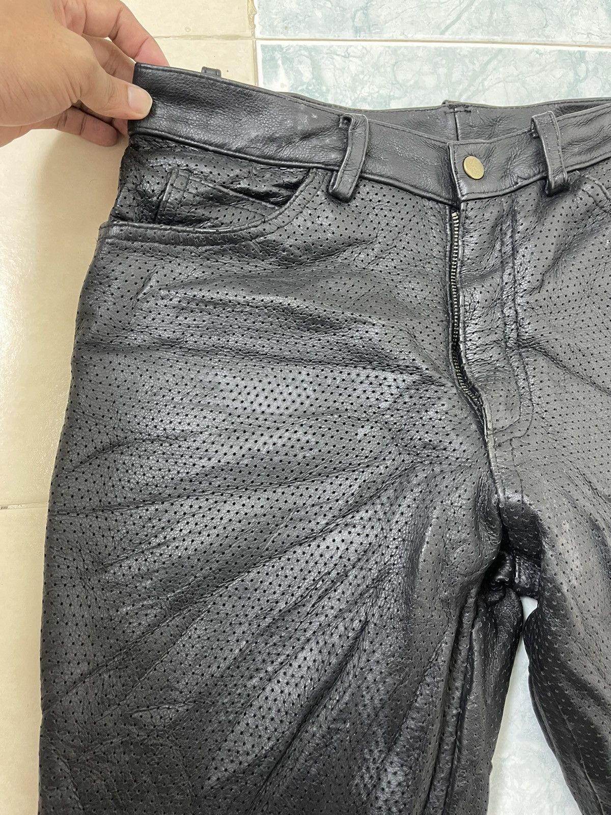 If Six Was Nine ❌MUST GONE❌ FLARE LEATHER OUTLAW PANTS KMRII STYLE Size US 31 - 5 Thumbnail