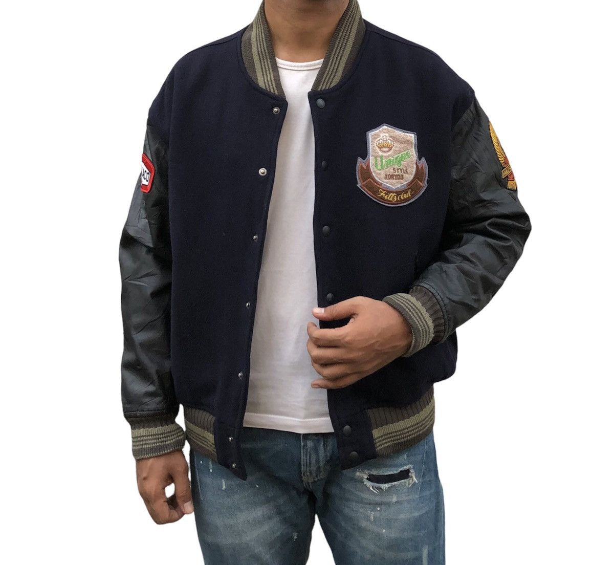 Japanese Brand Vintage 90s Fittz Limited Varsity Letterman Jacket Size US L / EU 52-54 / 3 - 8 Thumbnail