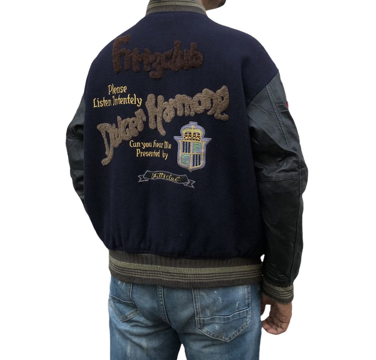 Japanese Brand Vintage 90s Fittz Limited Varsity Letterman Jacket Size US L / EU 52-54 / 3 - 1 Thumbnail