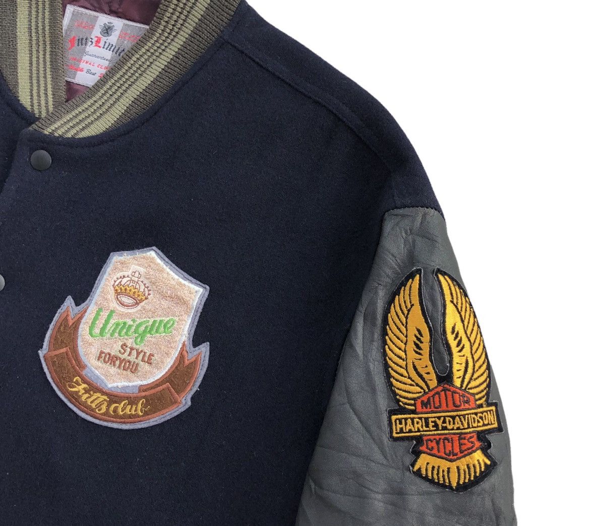 Japanese Brand Vintage 90s Fittz Limited Varsity Letterman Jacket Size US L / EU 52-54 / 3 - 3 Thumbnail