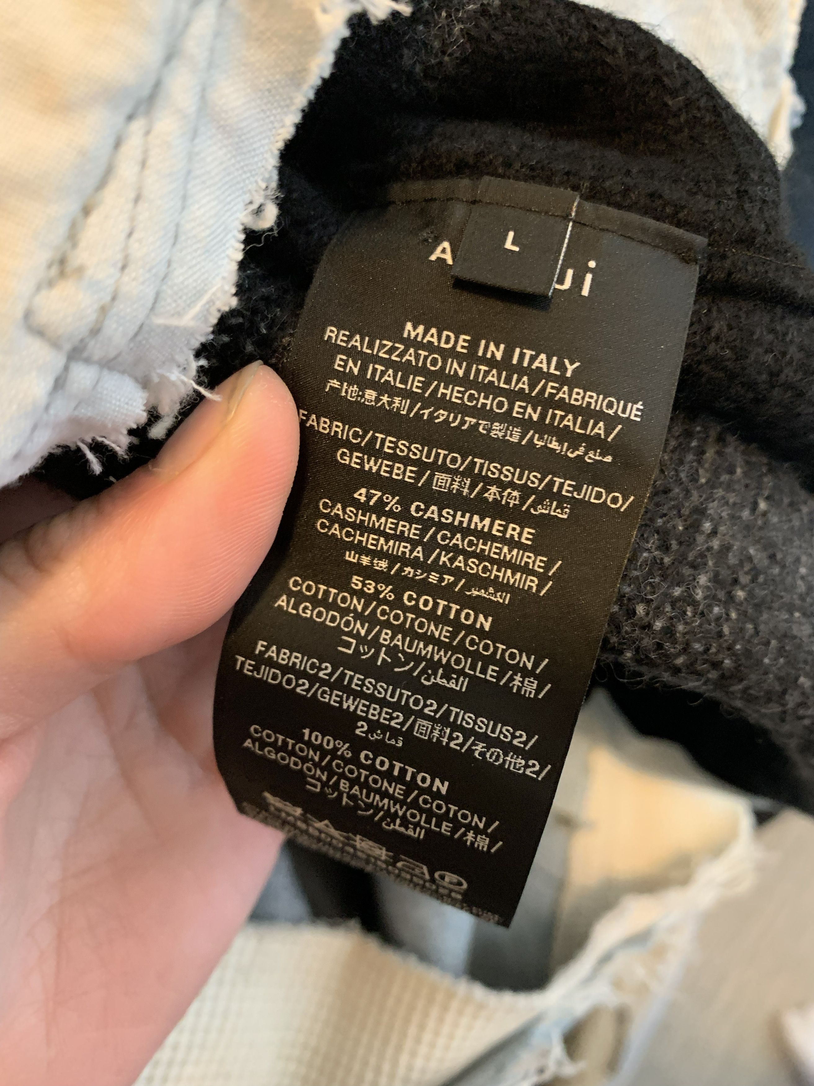 Alanui × Greg Lauren Greg Lauen x Alanui denim cashmere 50/50 hoodie Size US L / EU 52-54 / 3 - 20 Thumbnail