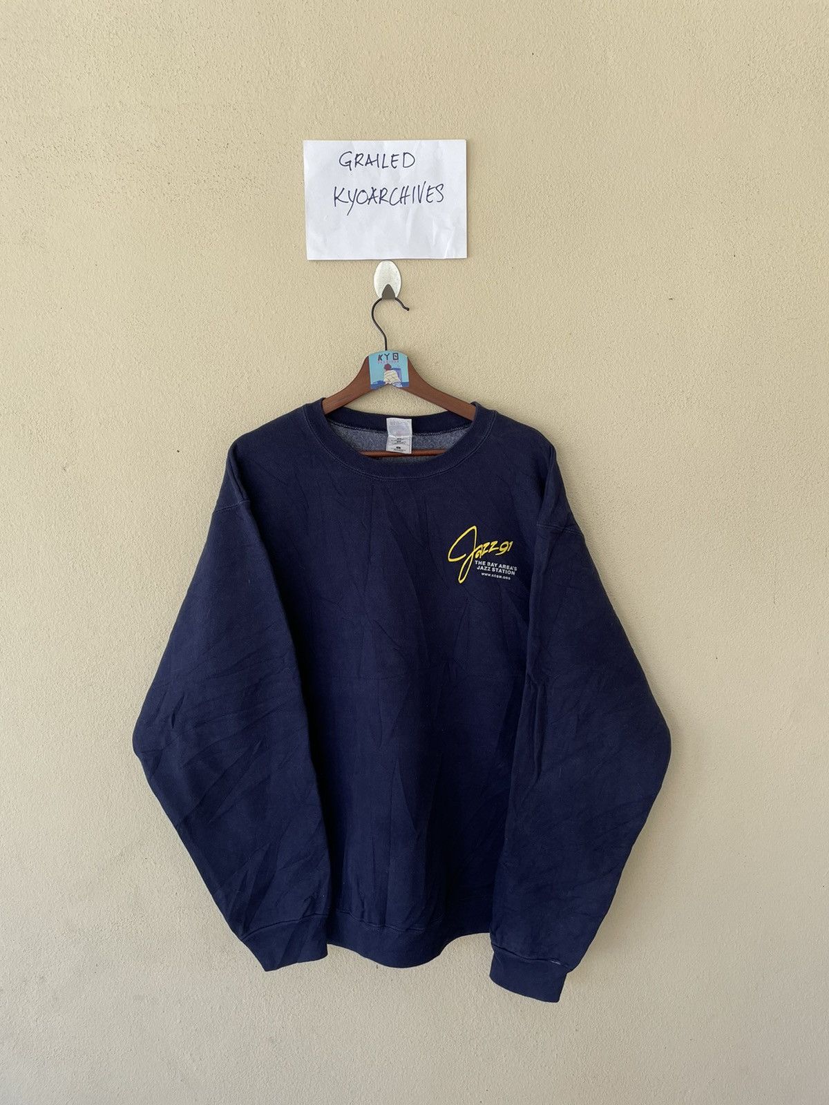 Fruit Of The Loom × Vintage Y2K JAZZ STATION SWEATSHIRT Size US L / EU 52-54 / 3 - 1 Thumbnail