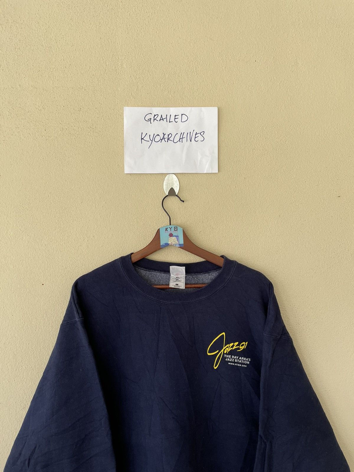 Fruit Of The Loom × Vintage Y2K JAZZ STATION SWEATSHIRT Size US L / EU 52-54 / 3 - 3 Thumbnail
