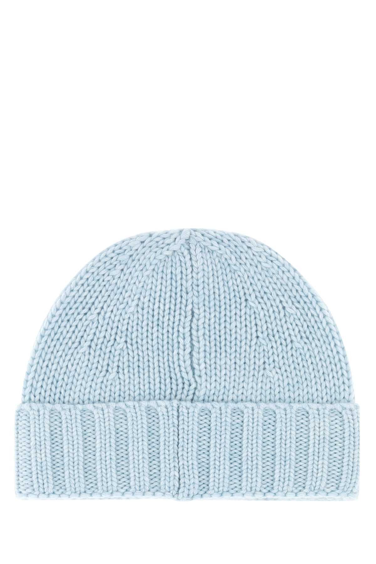 Stone Island Pastel Light-Blue Wool Beanie Hat Size ONE SIZE - 2 Thumbnail