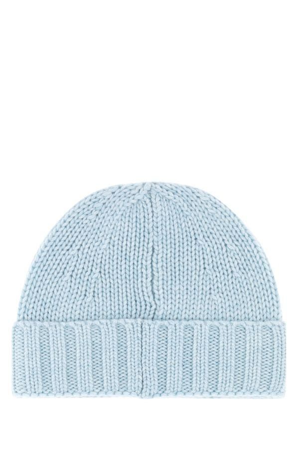 Stone Island Pastel Light-Blue Wool Beanie Hat Size ONE SIZE - 4 Thumbnail