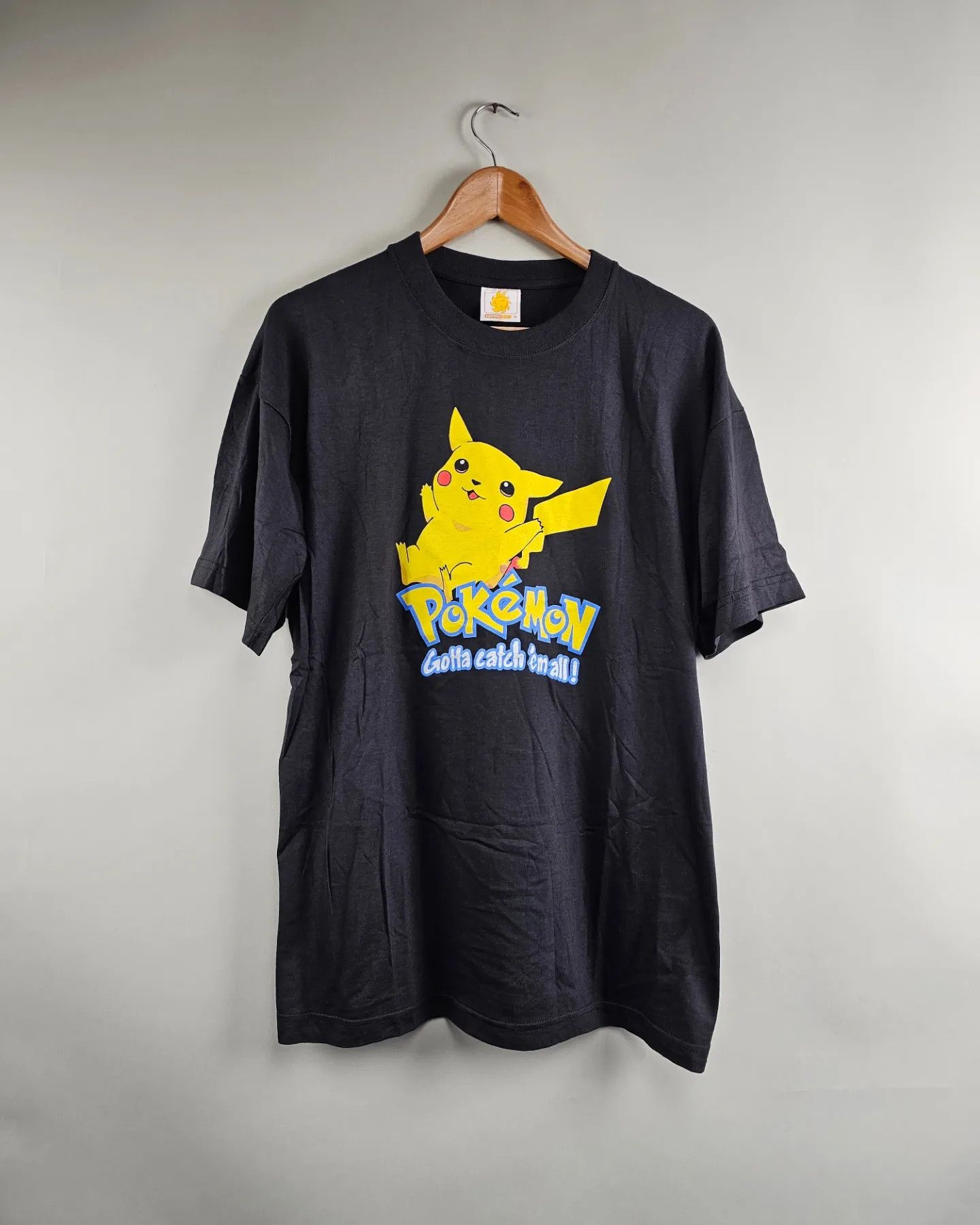 Image of Anima x Pokemon 90's Pokémon Pikachu Vintage Anime T Shirt XL in Black, Men's