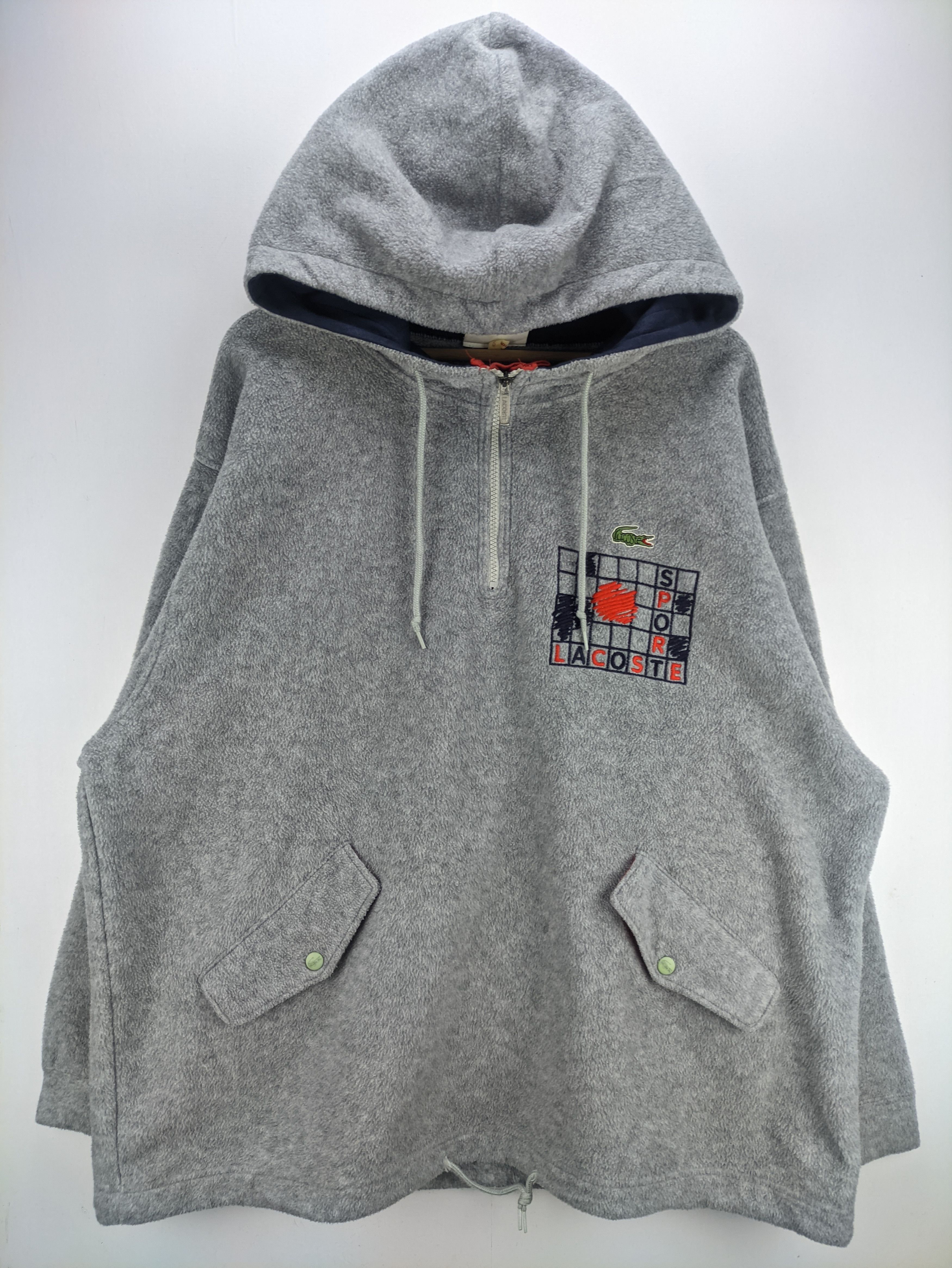 Lacoste Steals🔥Vintage Fleece Sweater Quarter Zipper by Lacoste Size US XXL / EU 58 / 5 - 1 Thumbnail