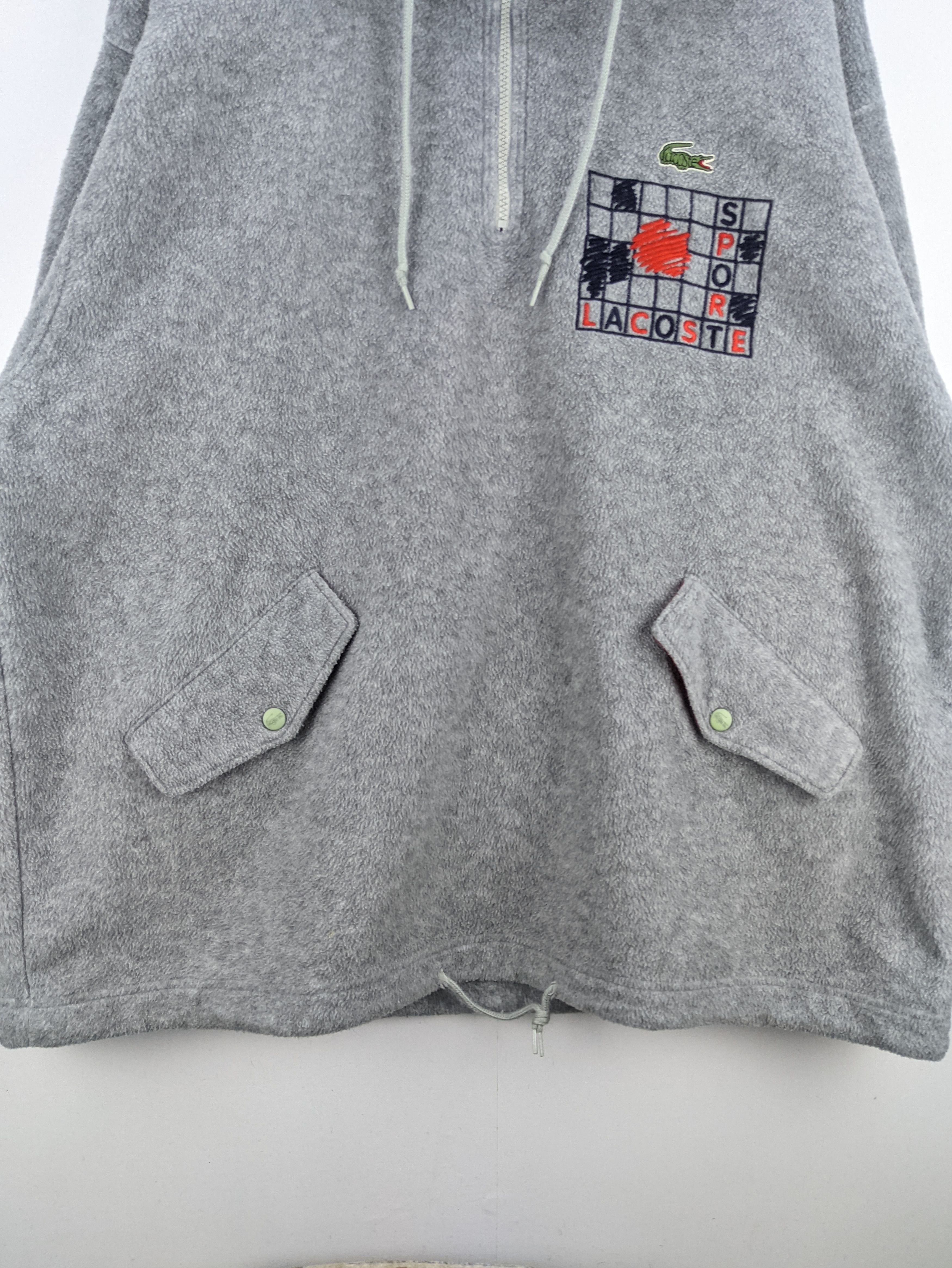 Lacoste Steals🔥Vintage Fleece Sweater Quarter Zipper by Lacoste Size US XXL / EU 58 / 5 - 6 Thumbnail