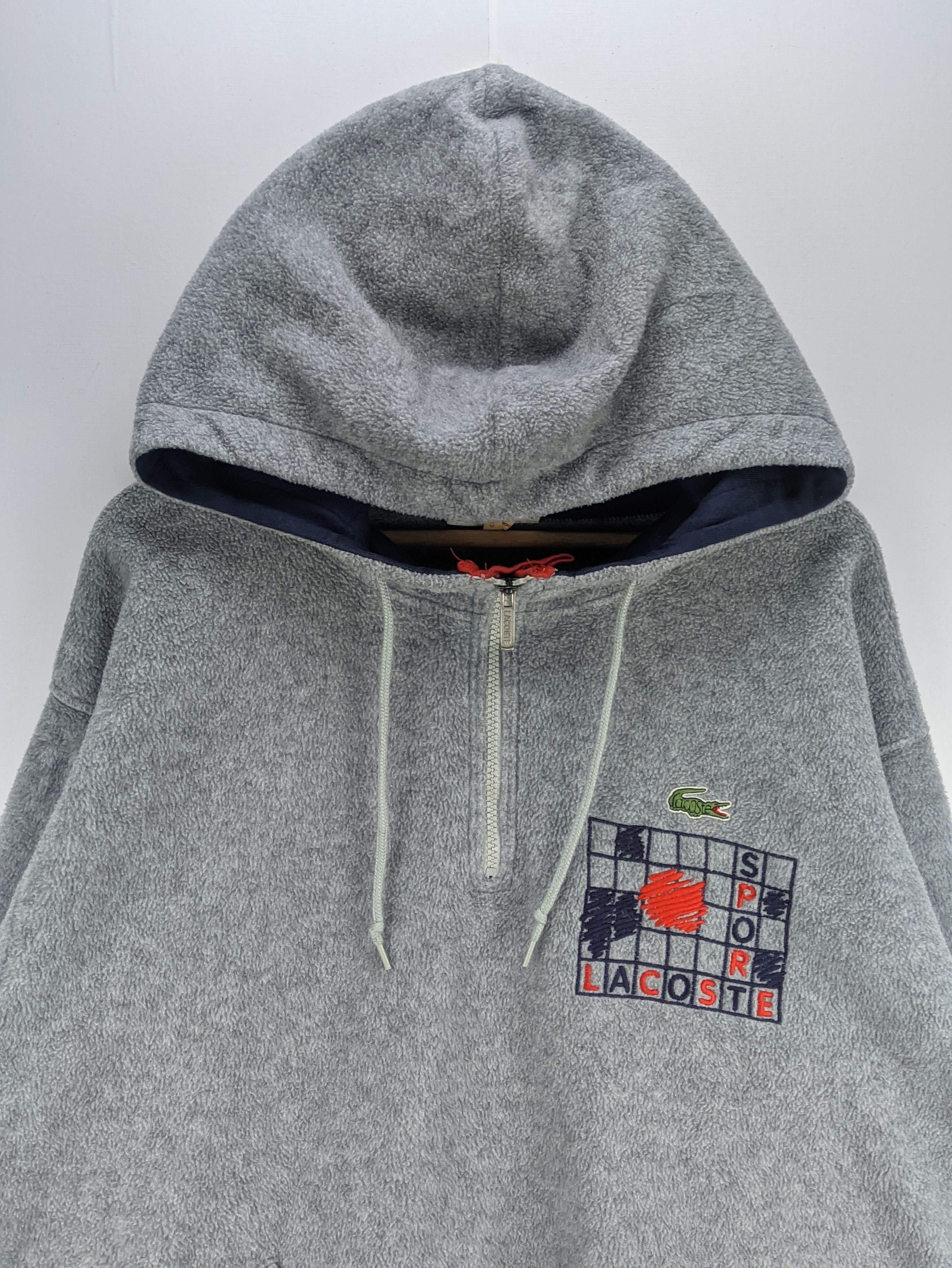 Lacoste Steals🔥Vintage Fleece Sweater Quarter Zipper by Lacoste Size US XXL / EU 58 / 5 - 5 Thumbnail