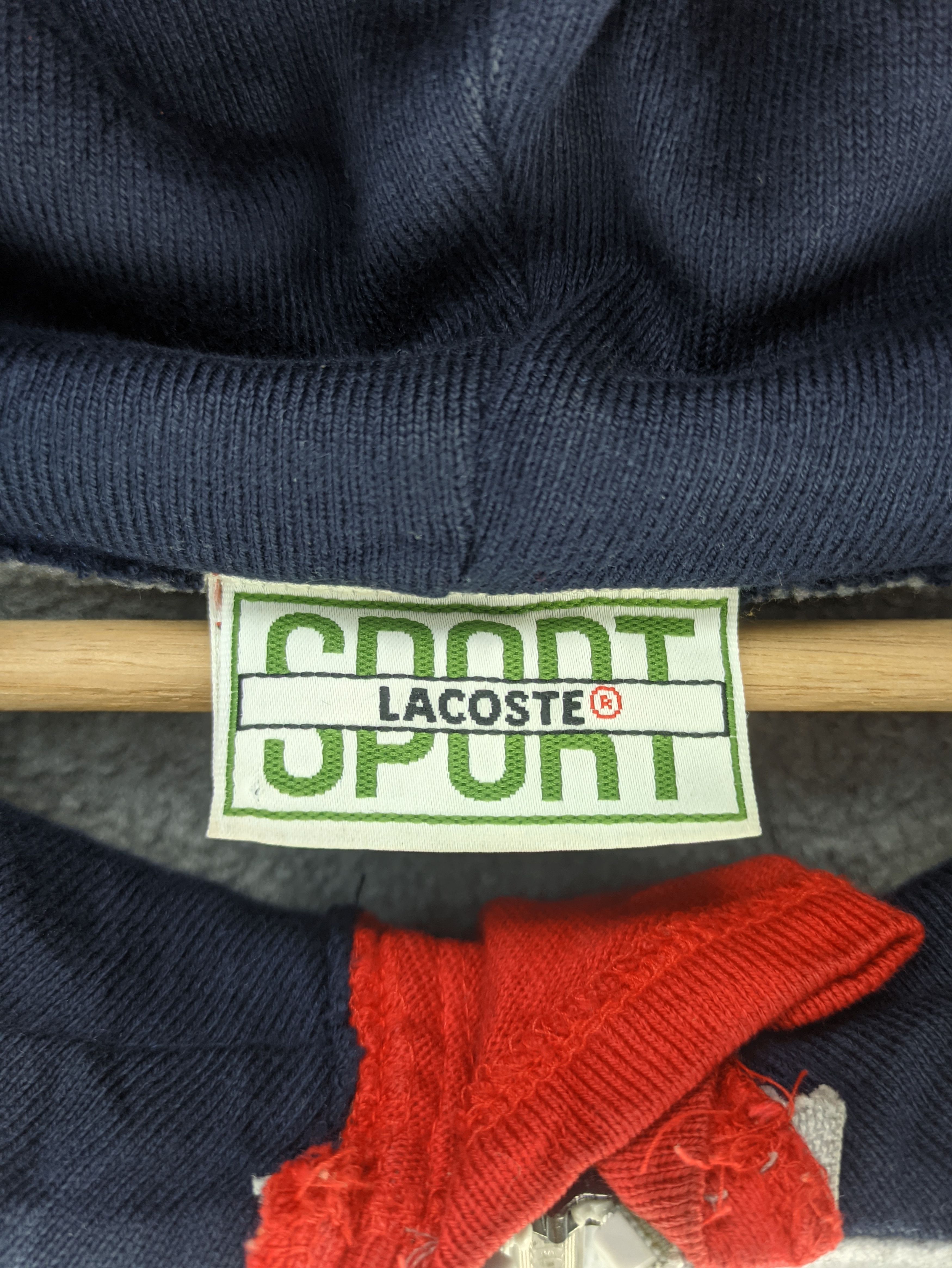 Lacoste Steals🔥Vintage Fleece Sweater Quarter Zipper by Lacoste Size US XXL / EU 58 / 5 - 3 Thumbnail