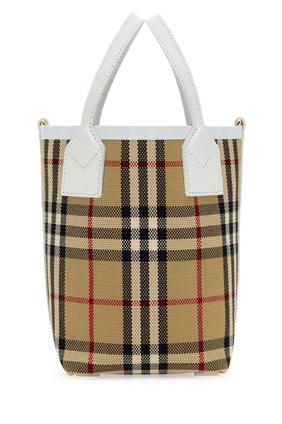 Burberry Embroidered Fabric Check Mini Handbag | Grailed