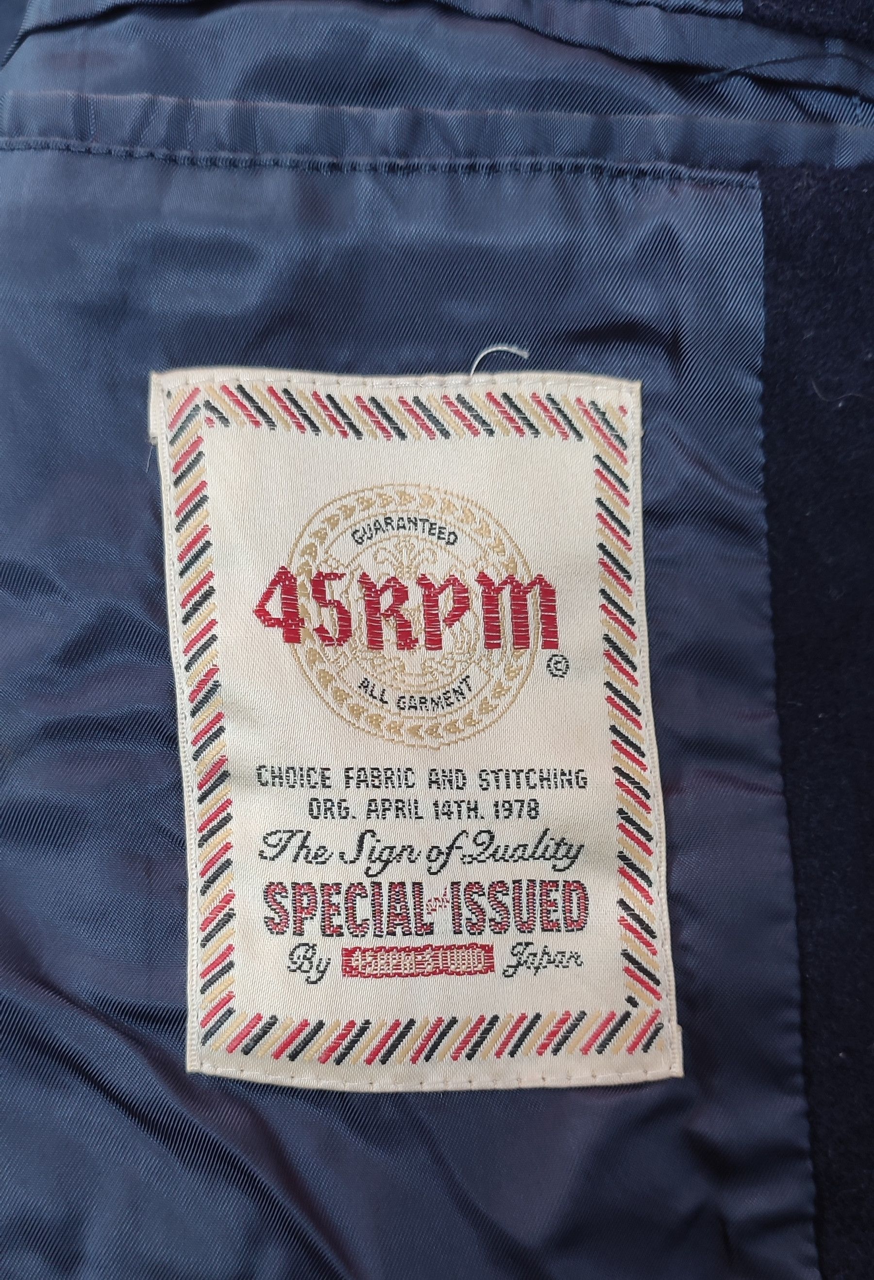 45rpm × Japanese Brand 🔥OFFER🔥45rpm Japanese Archival Clothing Wool Coat Size US XL / EU 56 / 4 - 3 Thumbnail