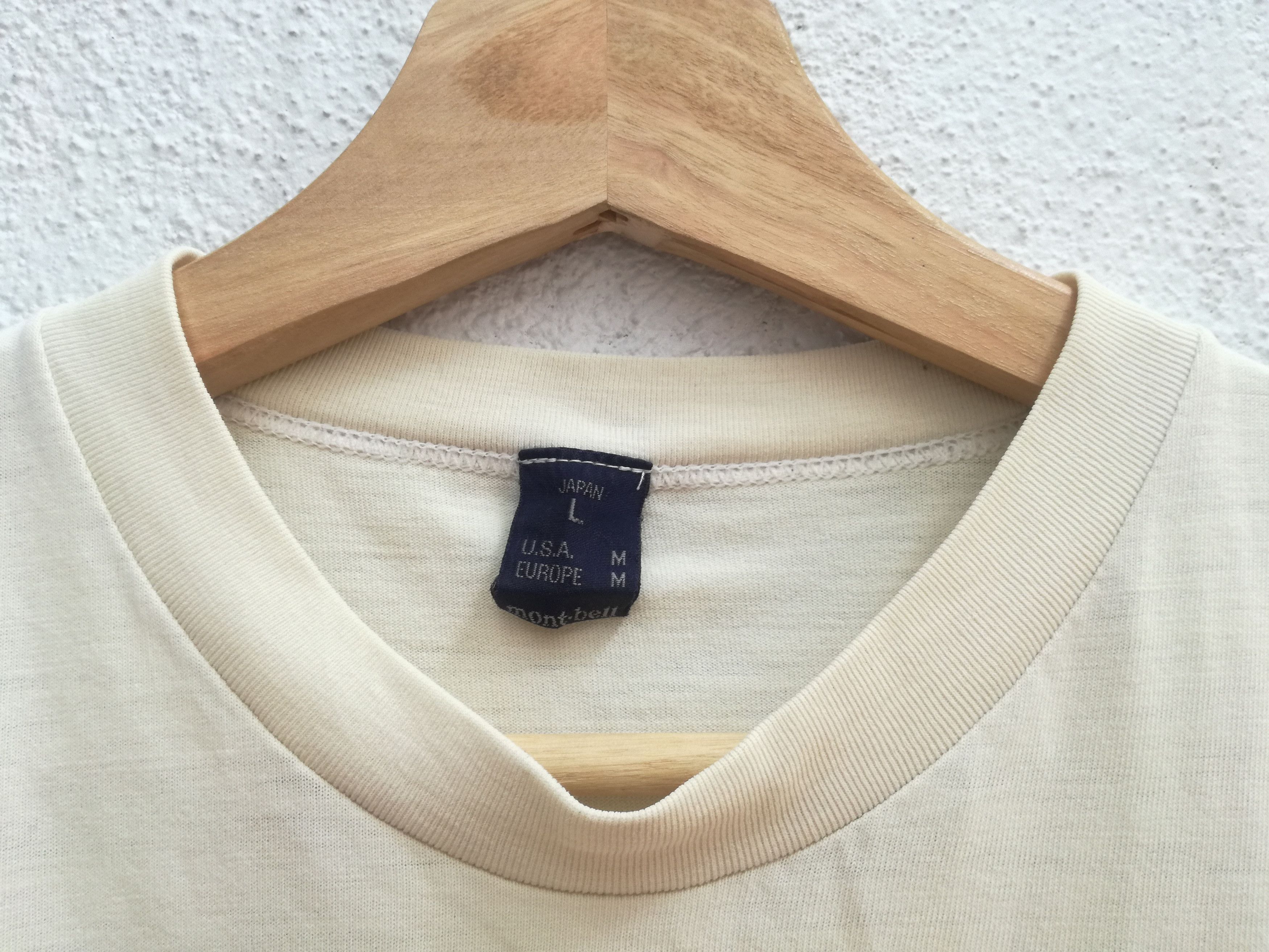Japanese Brand × Montbell × Vintage Vtg 90s Montbell Japan Caligraph Simple Tshirt Size US L / EU 52-54 / 3 - 3 Thumbnail