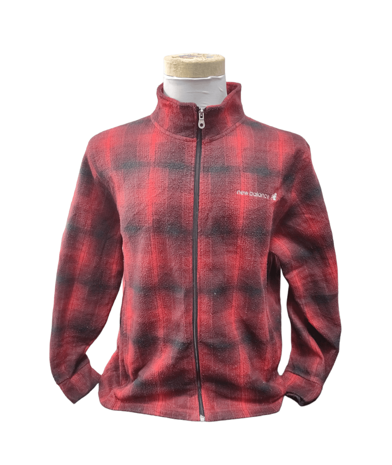 Flannel × New Balance New Balance Checkered Fleece Flannel Zipper Sweatshirt Size US XL / EU 56 / 4 - 7 Thumbnail