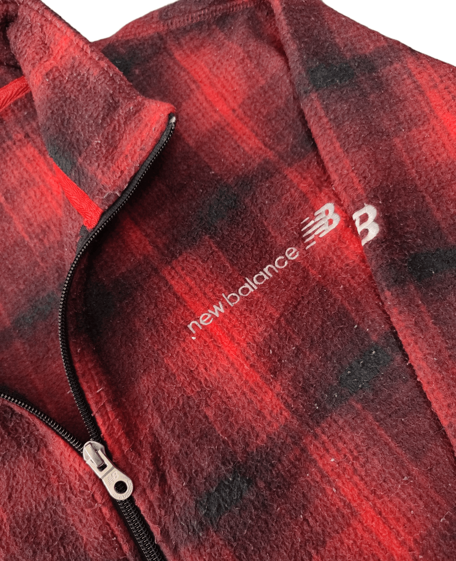 Flannel × New Balance New Balance Checkered Fleece Flannel Zipper Sweatshirt Size US XL / EU 56 / 4 - 5 Thumbnail