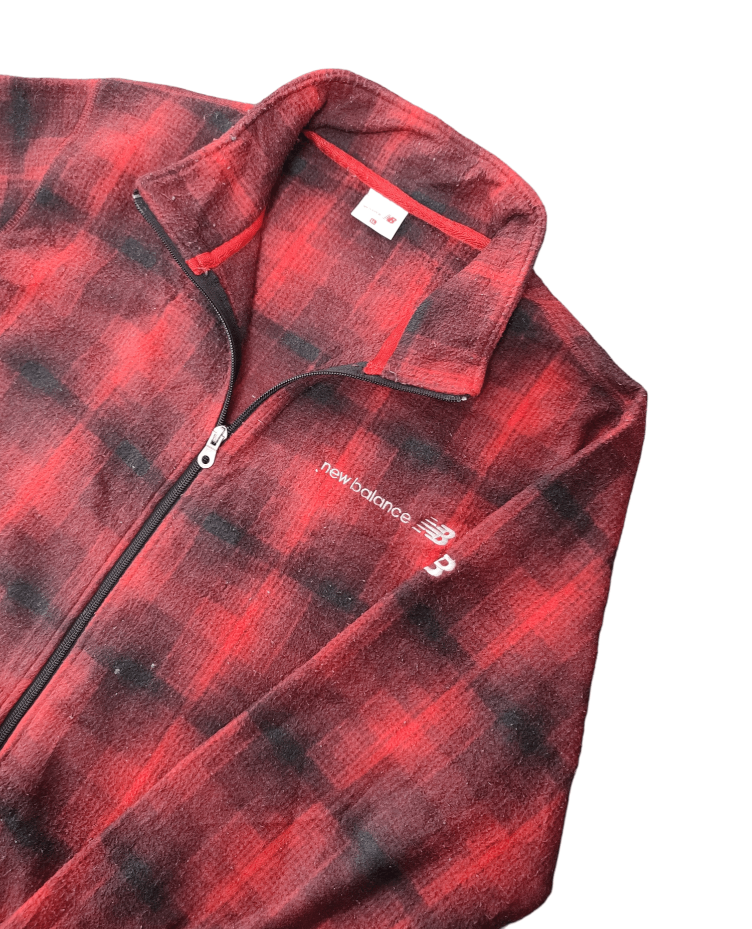 Flannel × New Balance New Balance Checkered Fleece Flannel Zipper Sweatshirt Size US XL / EU 56 / 4 - 1 Thumbnail