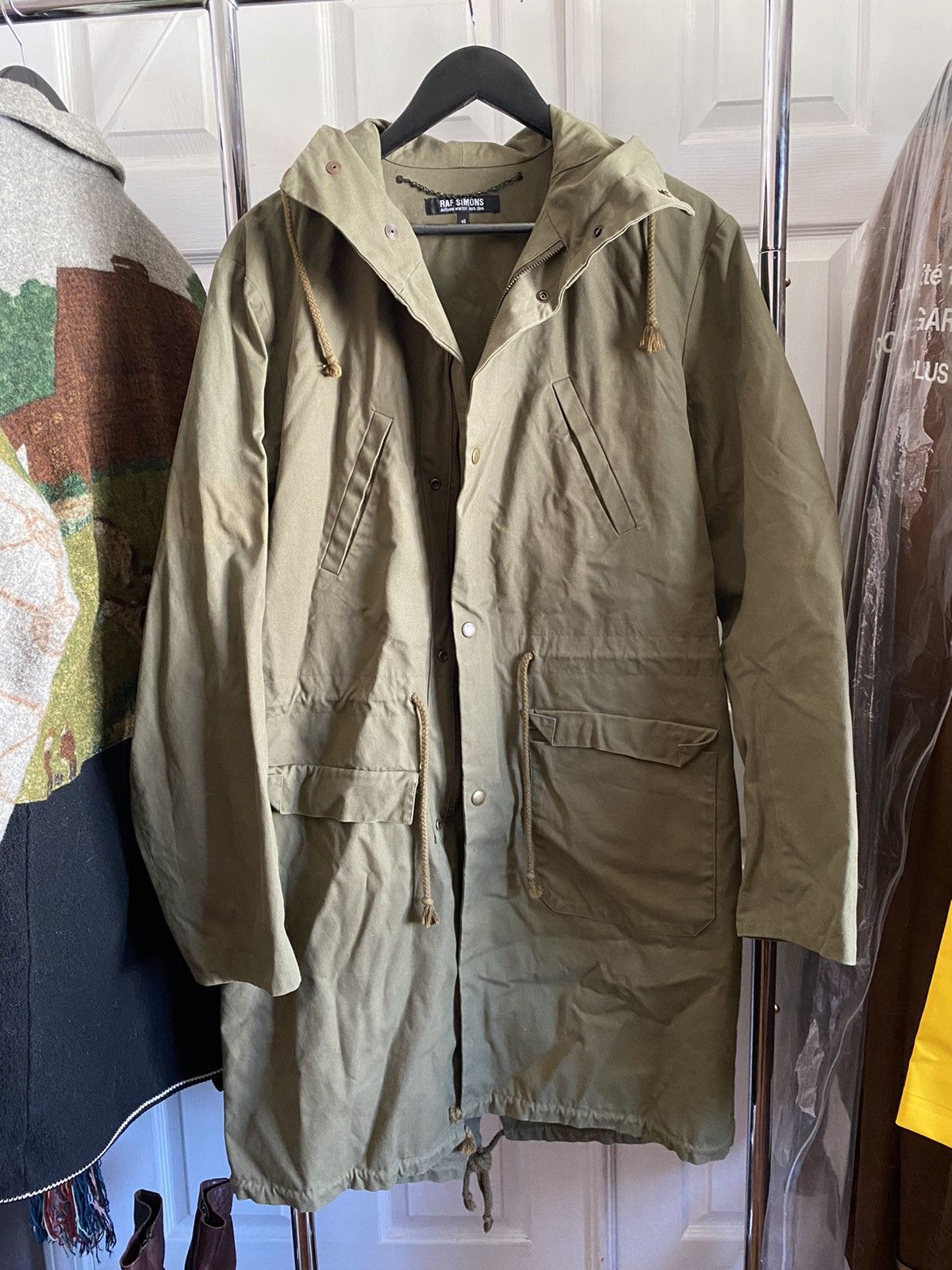 image of Raf Simons Aw05 Poltergeist Parka Sample Blank in Green, Men's (Size Small)