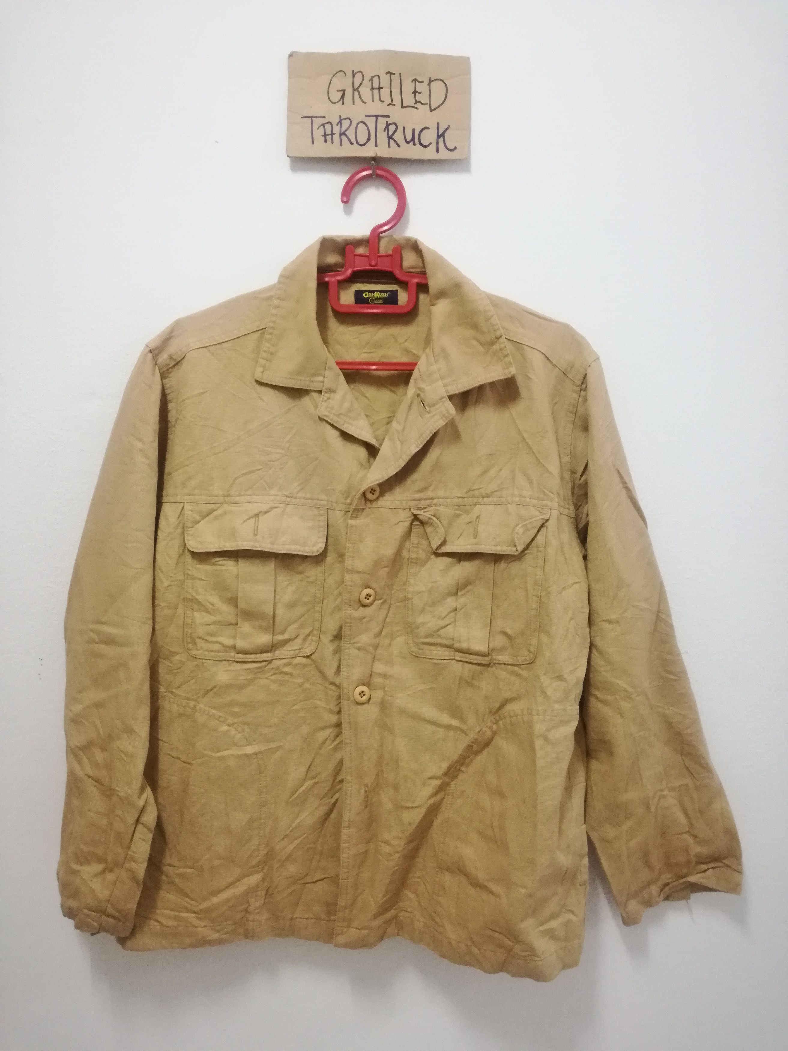 🌠Vtg Oshkosh Classic Linen Jacket 4pocket Workwear