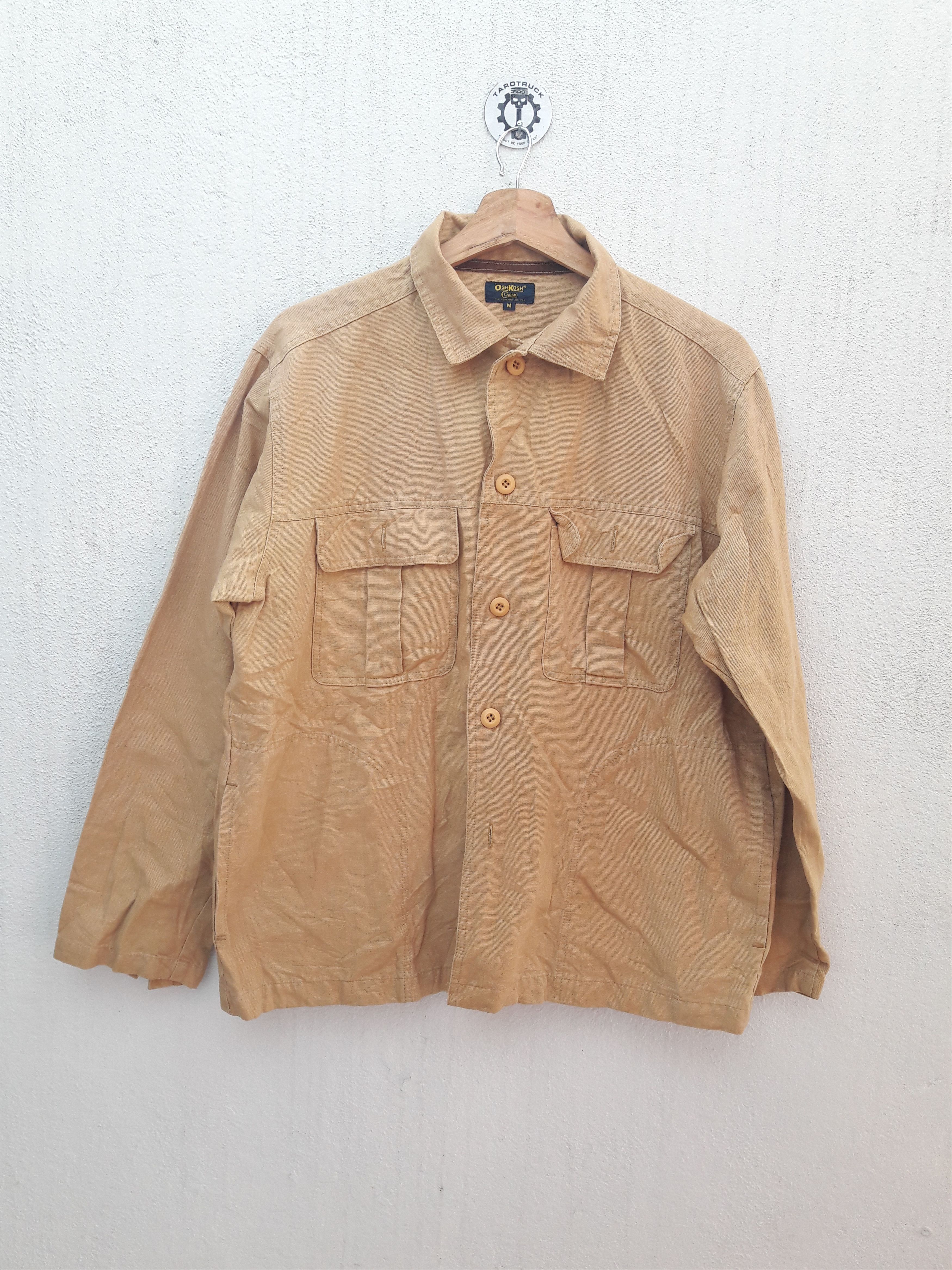 Oshkosh × Vintage 🌠Vtg Oshkosh Classic Linen Jacket 4pocket Workwear Size US M / EU 48-50 / 2 - 12 Thumbnail