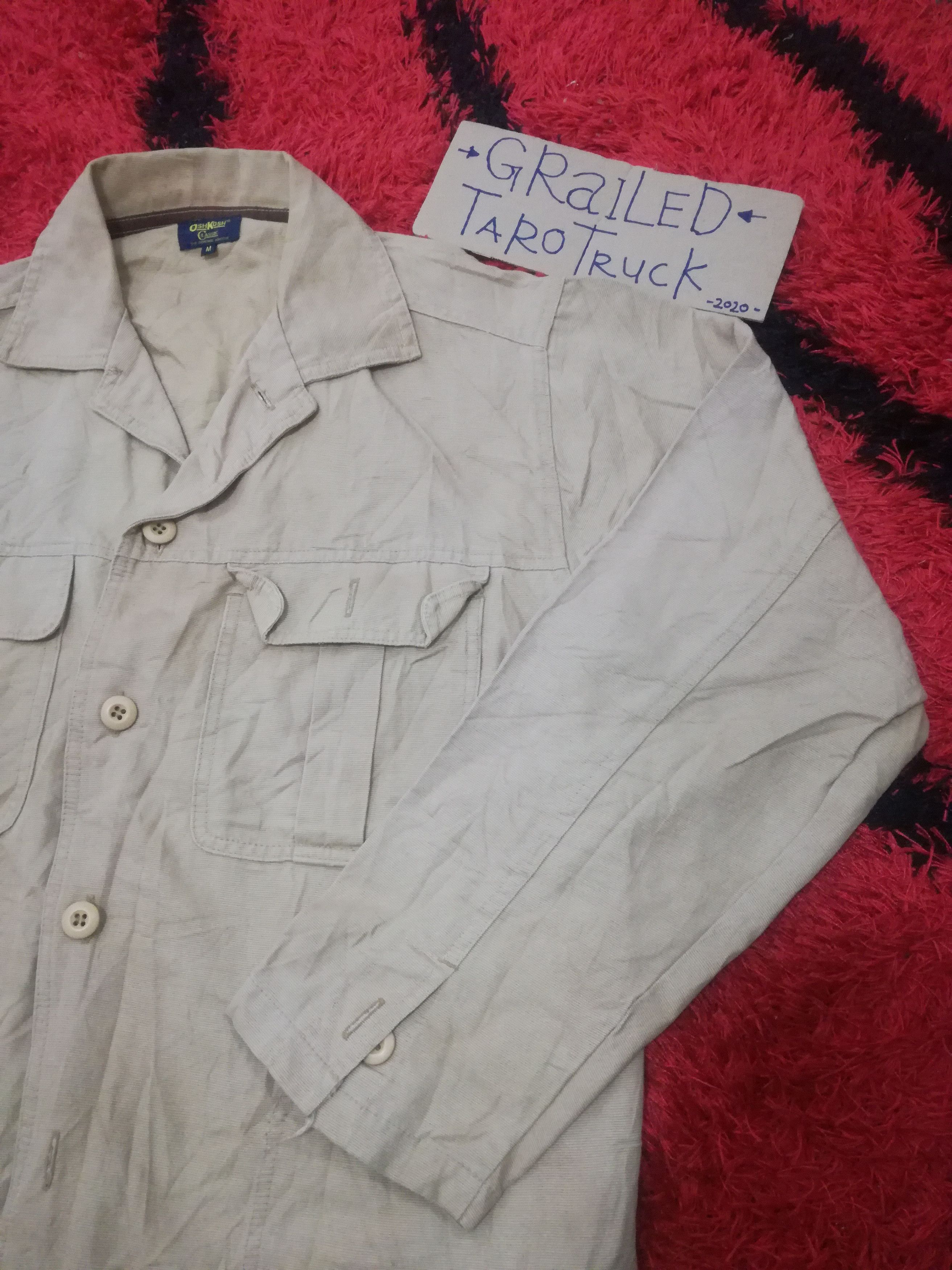 Oshkosh × Vintage 🌠Vtg Oshkosh Classic Linen Jacket 4pocket Workwear Size US M / EU 48-50 / 2 - 10 Thumbnail