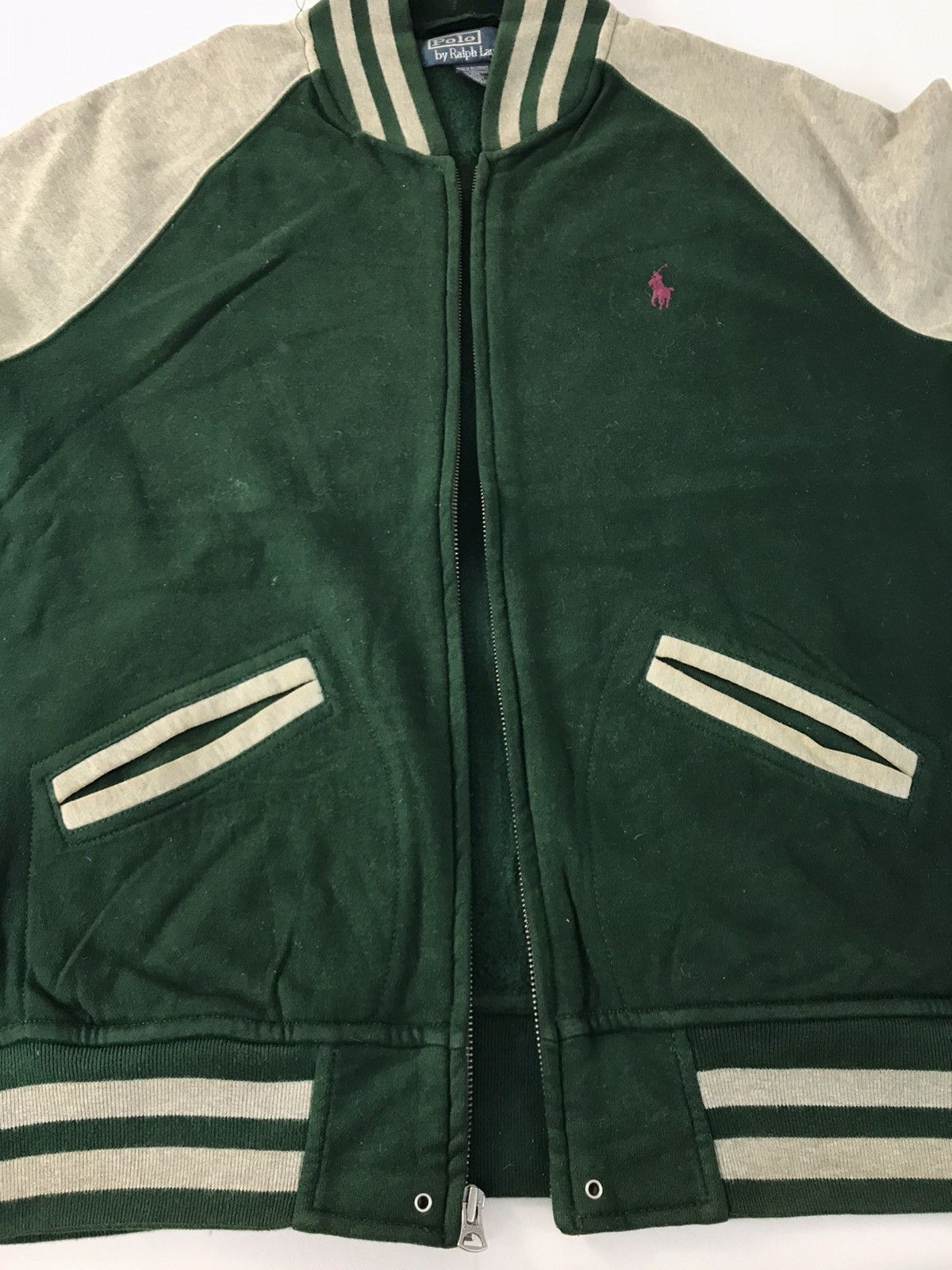 Polo Ralph Lauren × Vintage Polo by Ralph Lauren Teddy Varsity Jacket Snap Button R067j Size US M / EU 48-50 / 2 - 4 Thumbnail