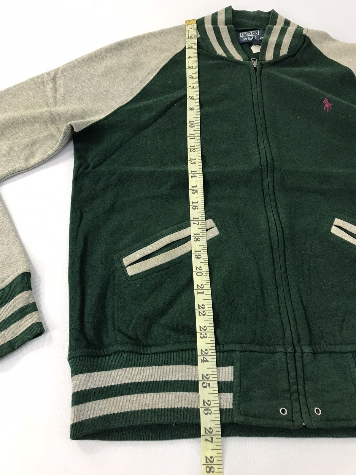 Polo Ralph Lauren × Vintage Polo by Ralph Lauren Teddy Varsity Jacket Snap Button R067j Size US M / EU 48-50 / 2 - 11 Thumbnail
