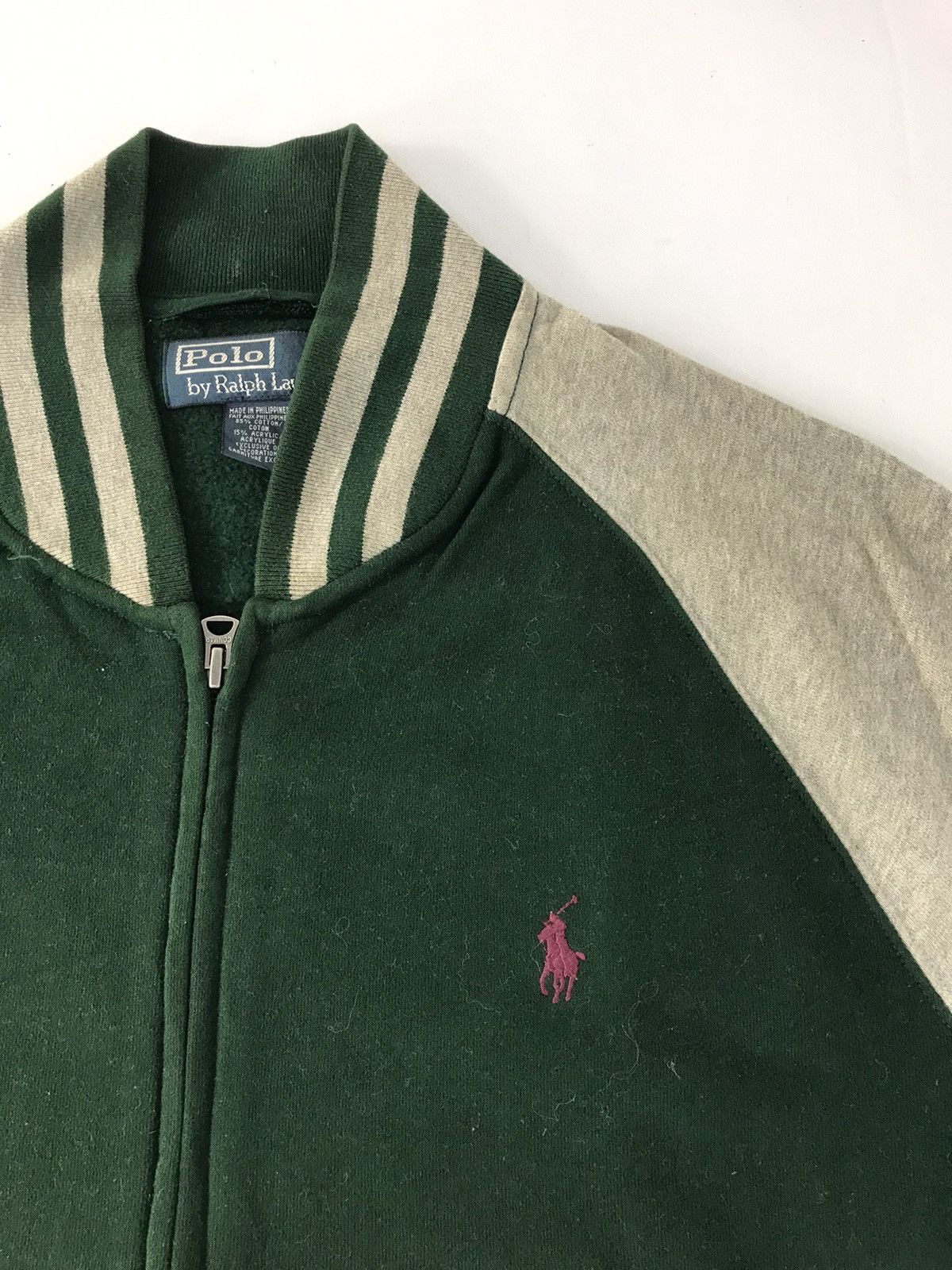 Polo Ralph Lauren × Vintage Polo by Ralph Lauren Teddy Varsity Jacket Snap Button R067j Size US M / EU 48-50 / 2 - 3 Thumbnail