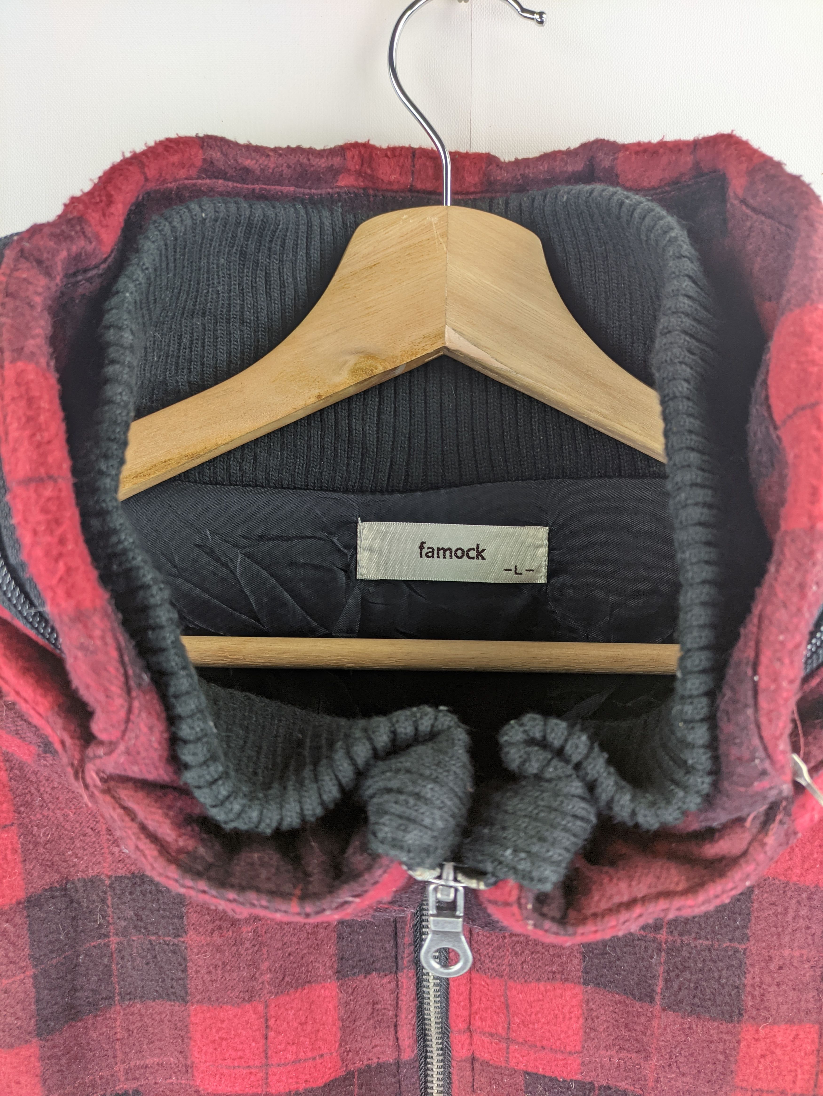 Japanese Brand Steals🔥Vintage Jacket Plaid Double Collar by Famock Size US M / EU 48-50 / 2 - 3 Thumbnail