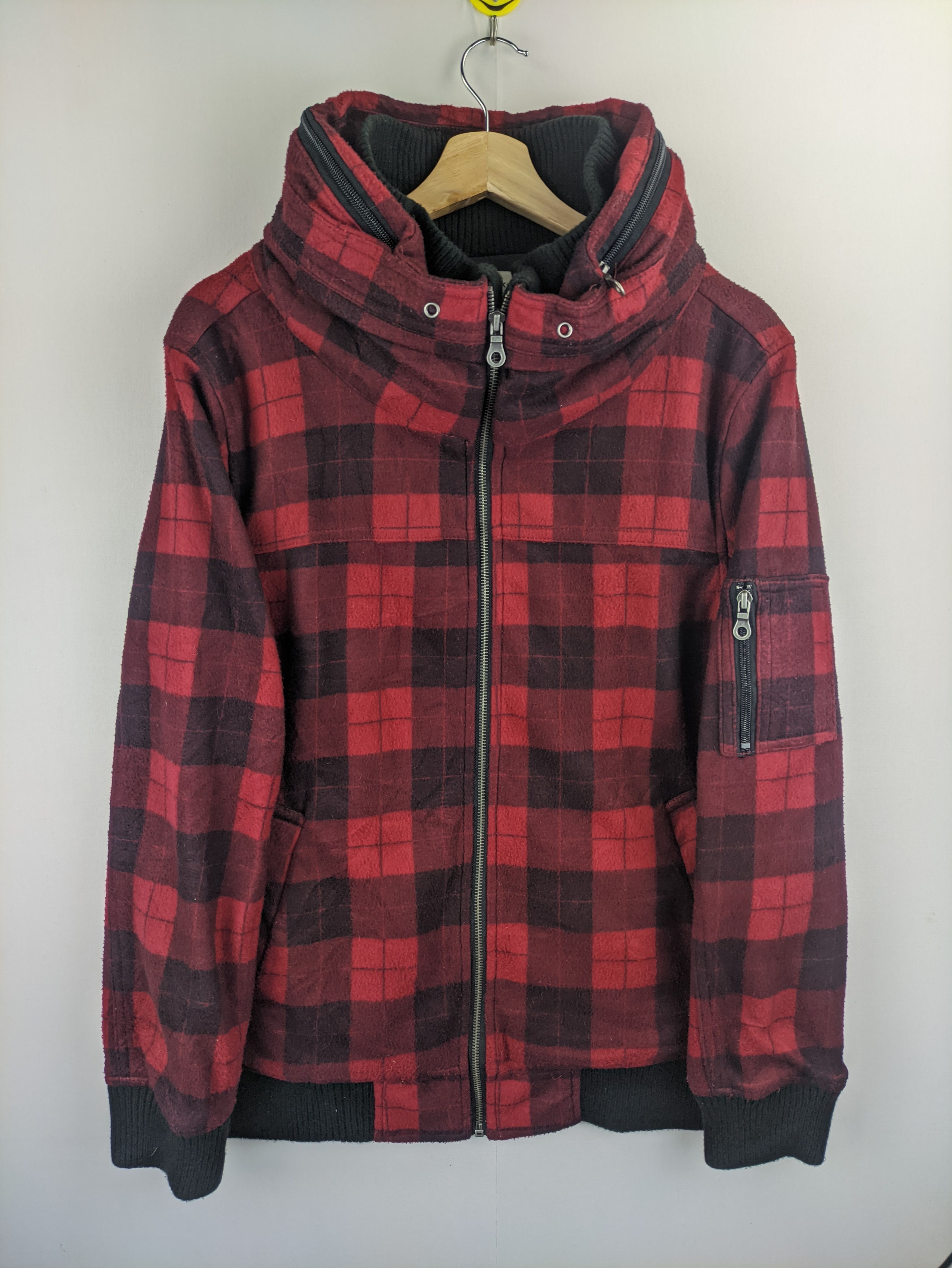 Japanese Brand Steals🔥Vintage Jacket Plaid Double Collar by Famock Size US M / EU 48-50 / 2 - 8 Thumbnail