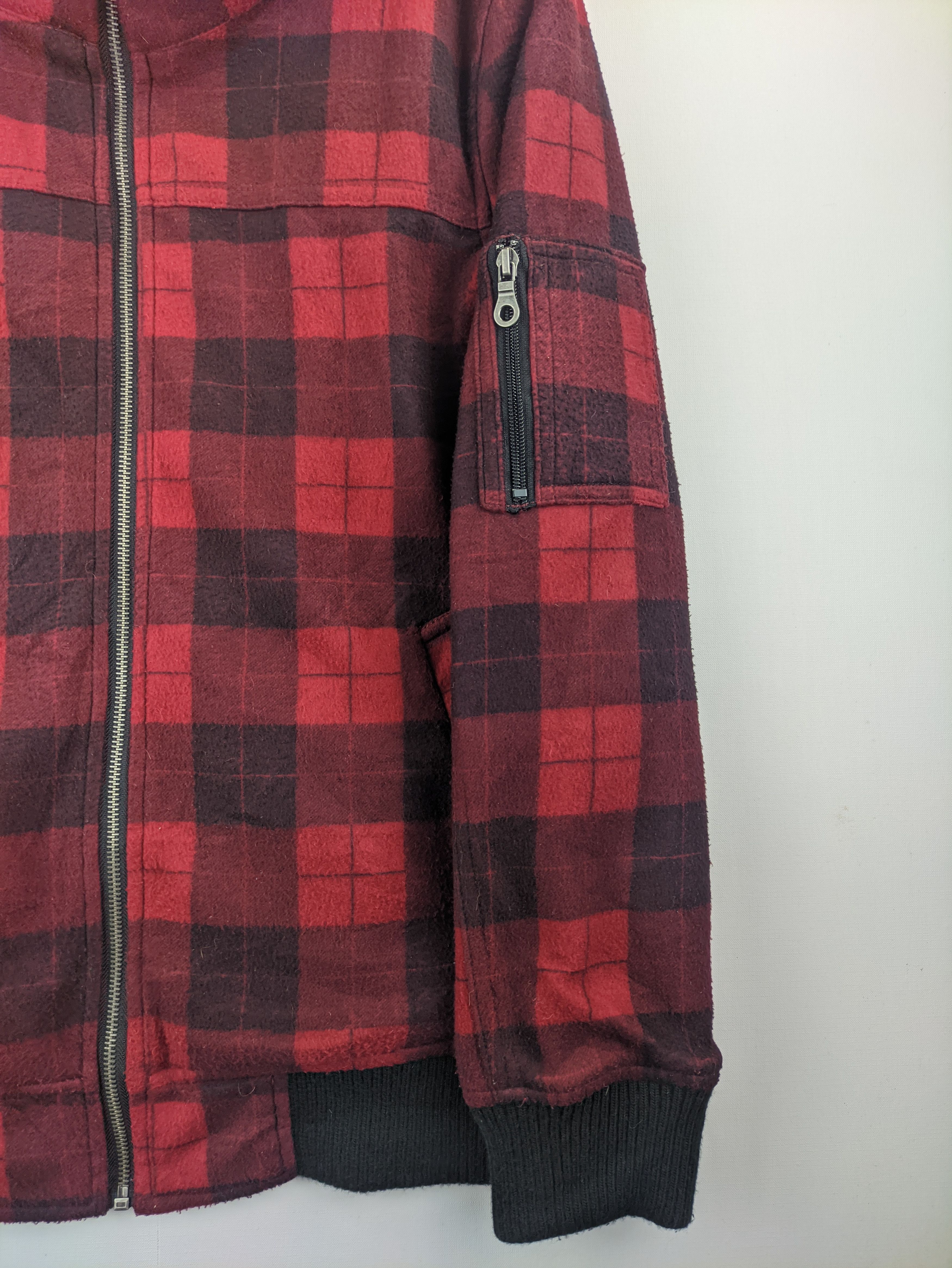 Japanese Brand Steals🔥Vintage Jacket Plaid Double Collar by Famock Size US M / EU 48-50 / 2 - 6 Thumbnail