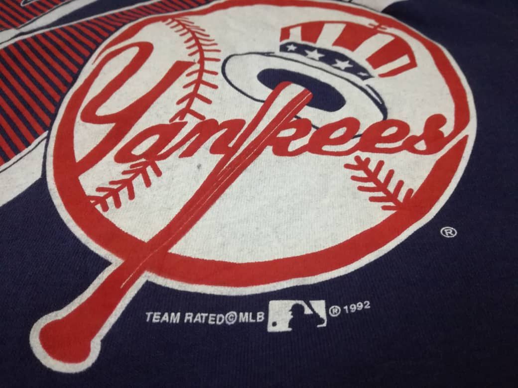 MLB × New York Yankees × Vintage 🔥GRAB🔥Vtg 90s New York Yankees Team Rated 1992 Size US L / EU 52-54 / 3 - 2 Thumbnail