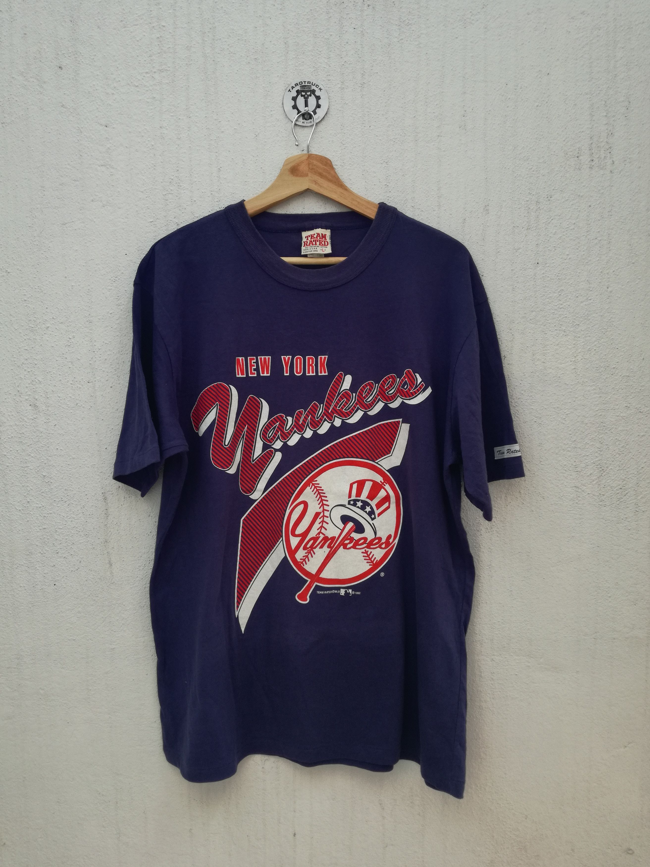 MLB × New York Yankees × Vintage 🔥GRAB🔥Vtg 90s New York Yankees Team Rated 1992 Size US L / EU 52-54 / 3 - 16 Thumbnail