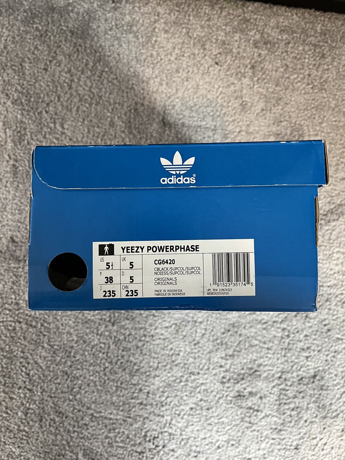 Adidas New ADIDAS YEEZY Powerphase Core Black- (M 5.5/ W7) | $40 Size US 5.5 / EU 38 - 6 Thumbnail
